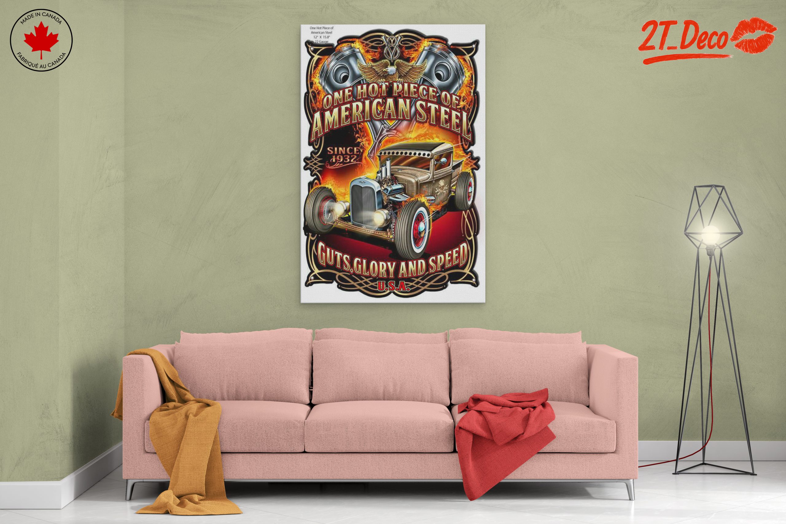 One Hot Piece of American Steel Retro Car Art - Image 2