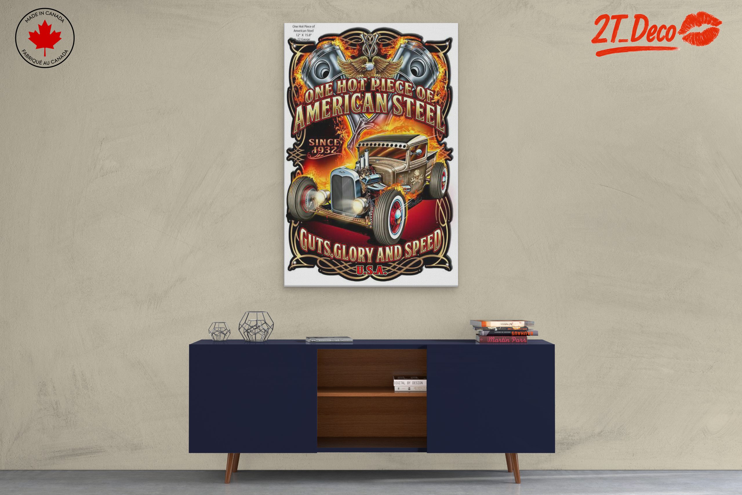 One Hot Piece of American Steel Retro Car Art - Image 3
