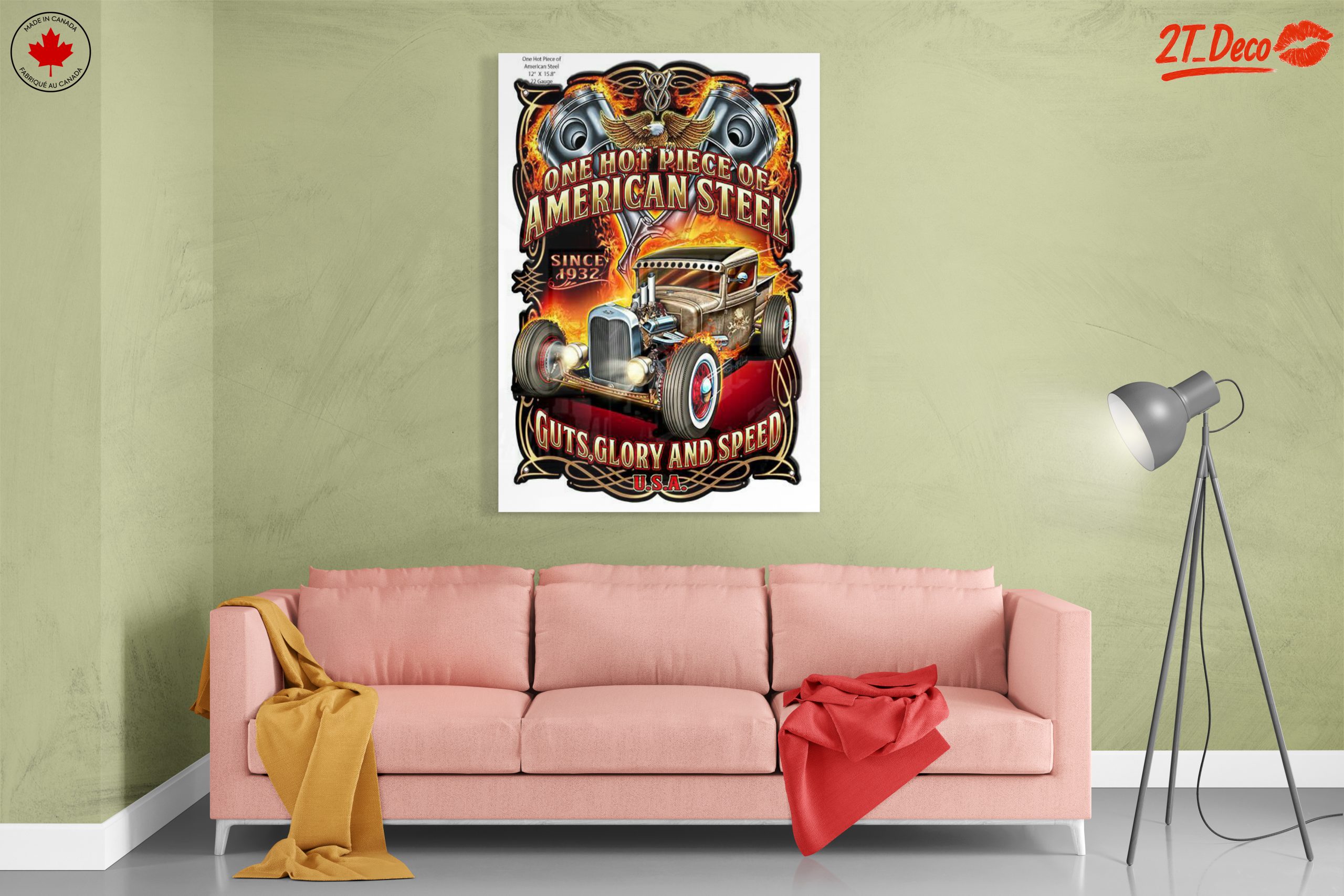 One Hot Piece of American Steel Retro Car Art - Image 7