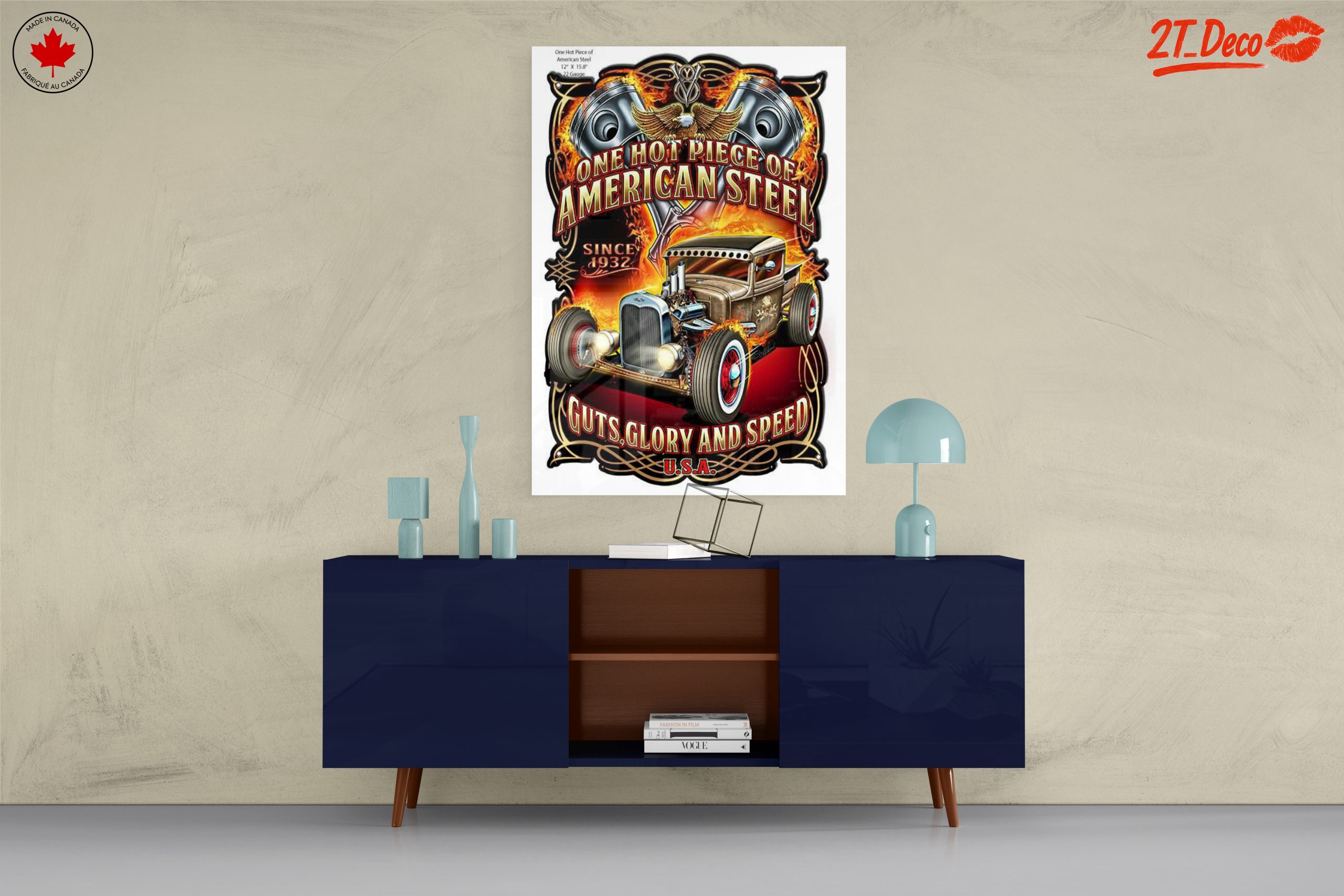 One Hot Piece of American Steel Retro Car Art - Image 8
