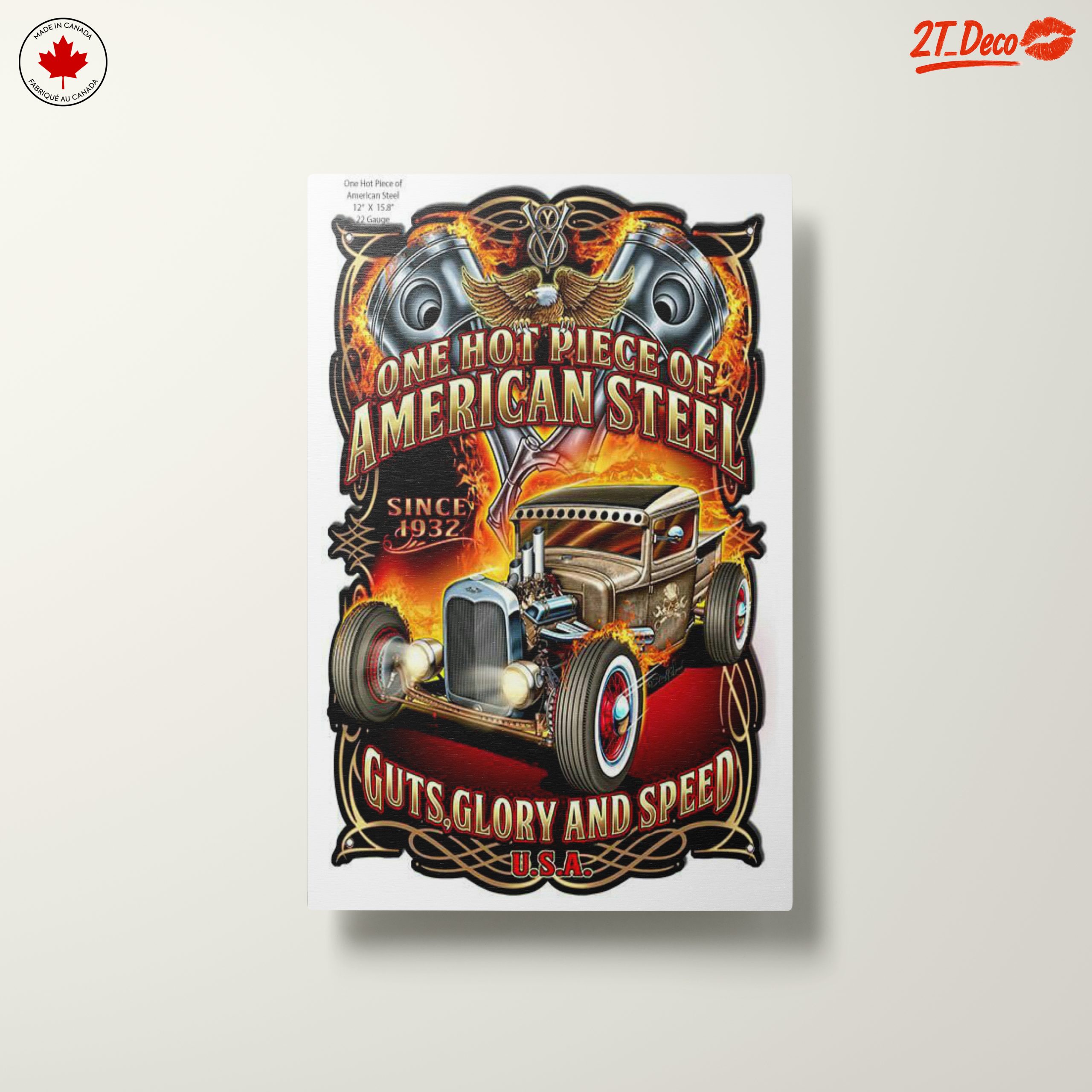 One Hot Piece of American Steel Retro Car Art - Image 10