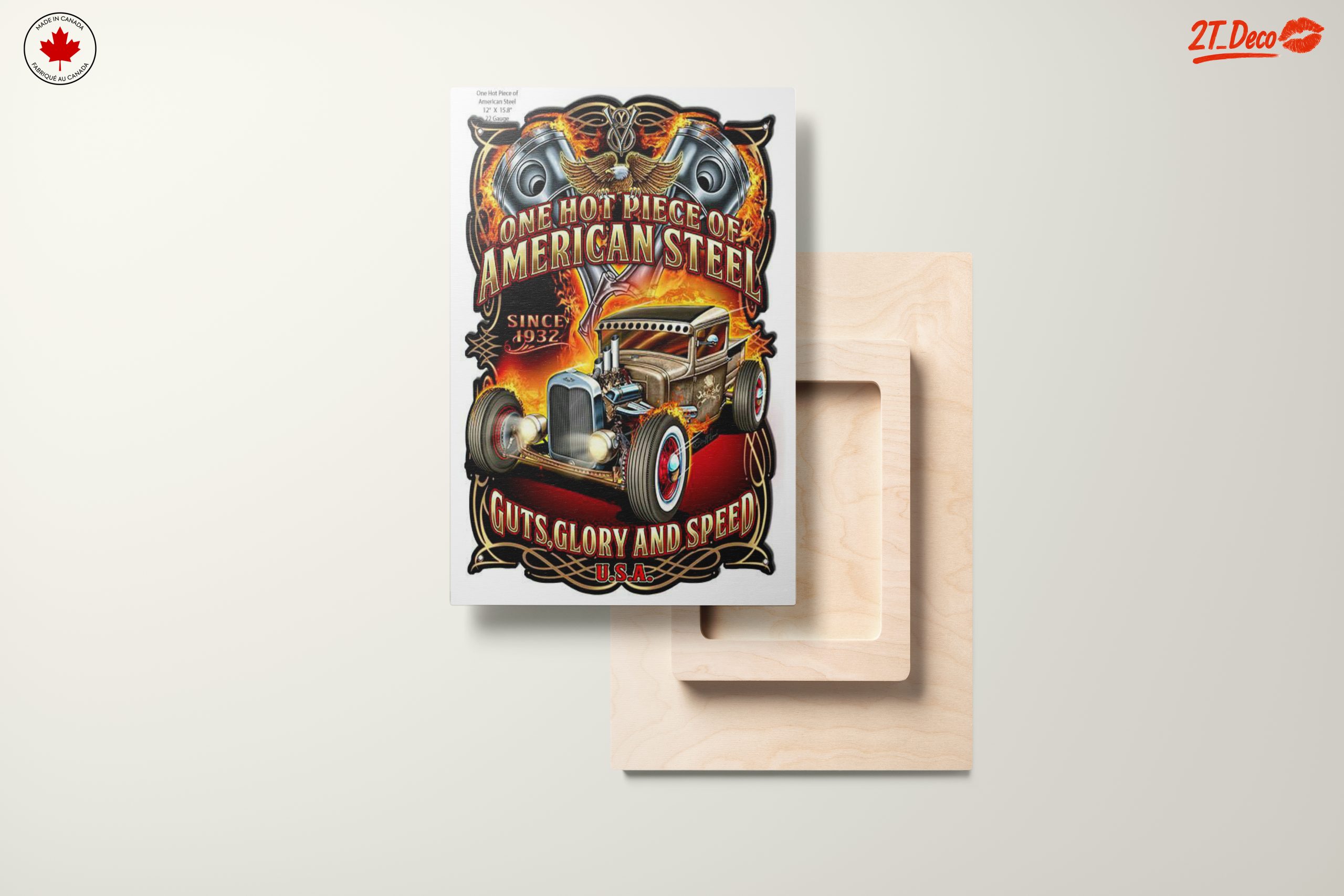 One Hot Piece of American Steel Retro Car Art - Image 11