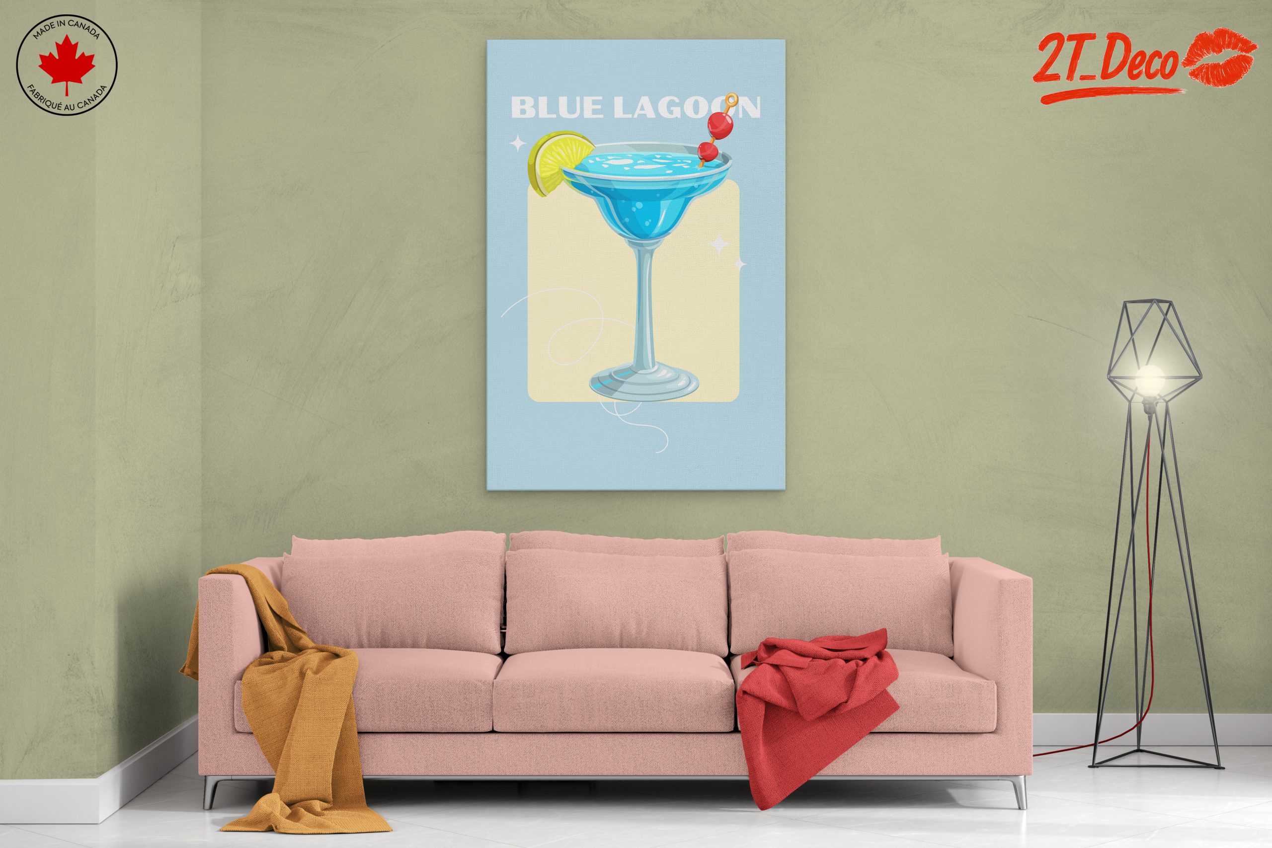 Blue Lagoon Cocktail Artwork - Image 2