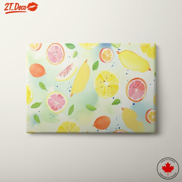 Colorful Abstract Citrus Fruit Art Design