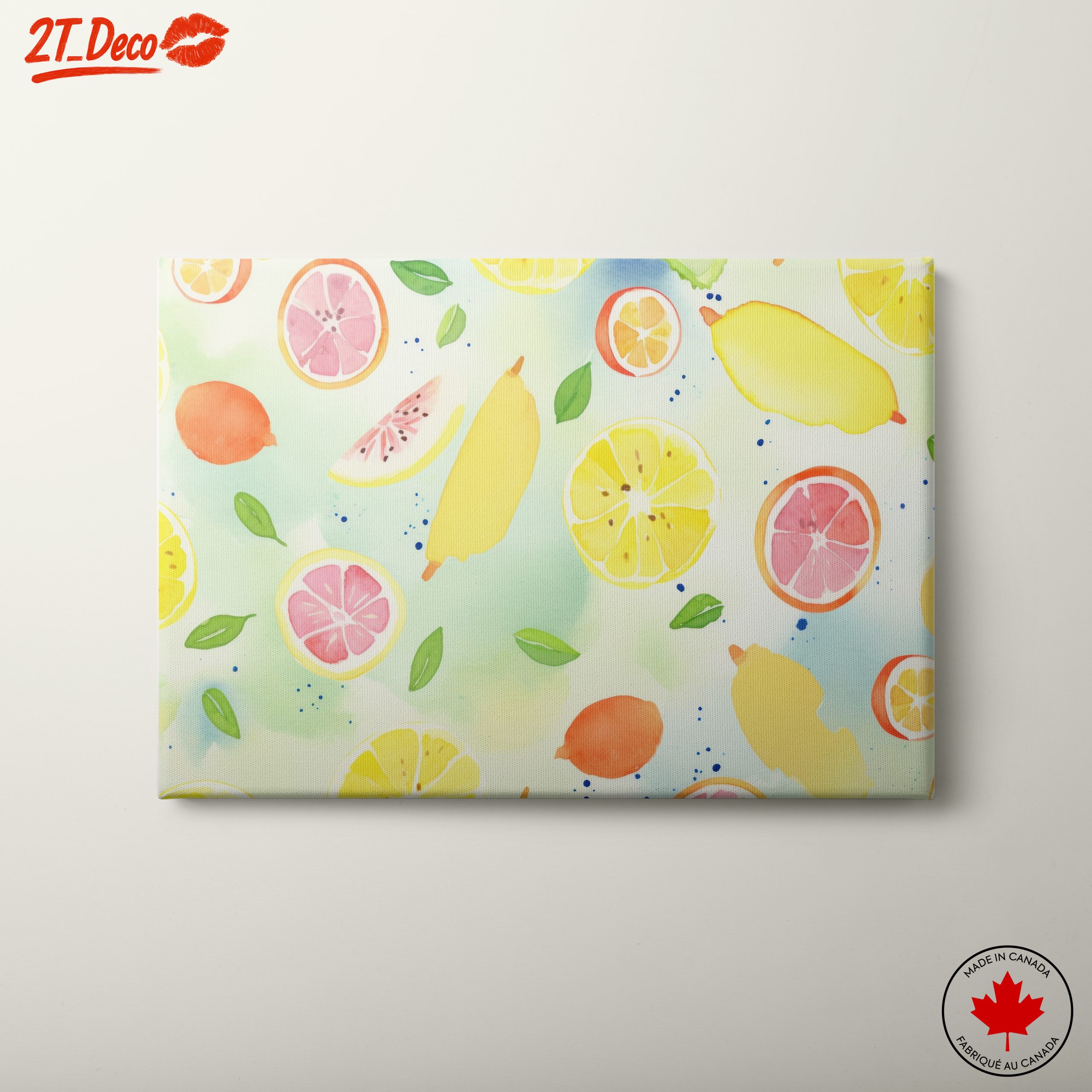 Colorful Abstract Citrus Fruit Art Design