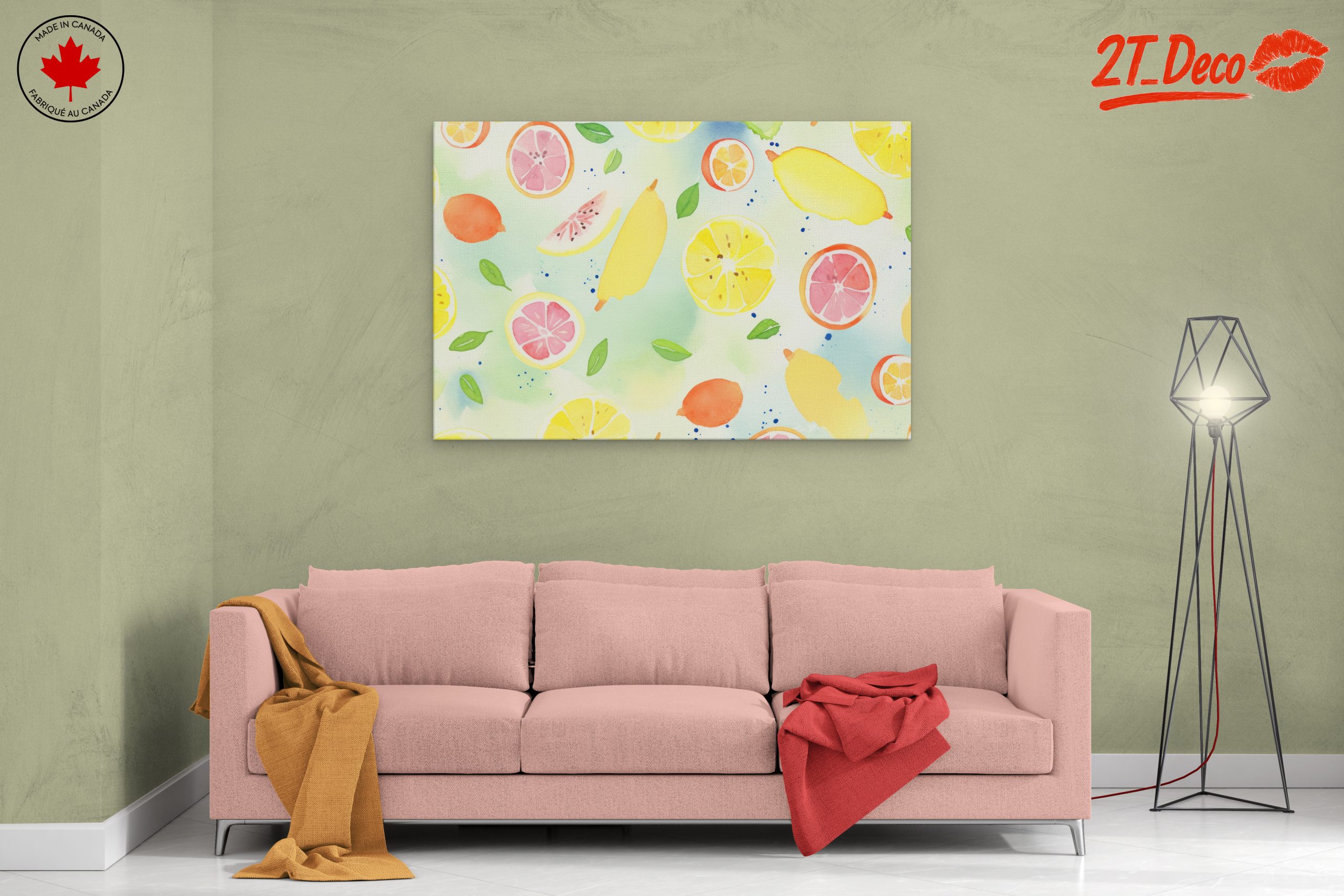 Colorful Abstract Citrus Fruit Art Design - Image 2