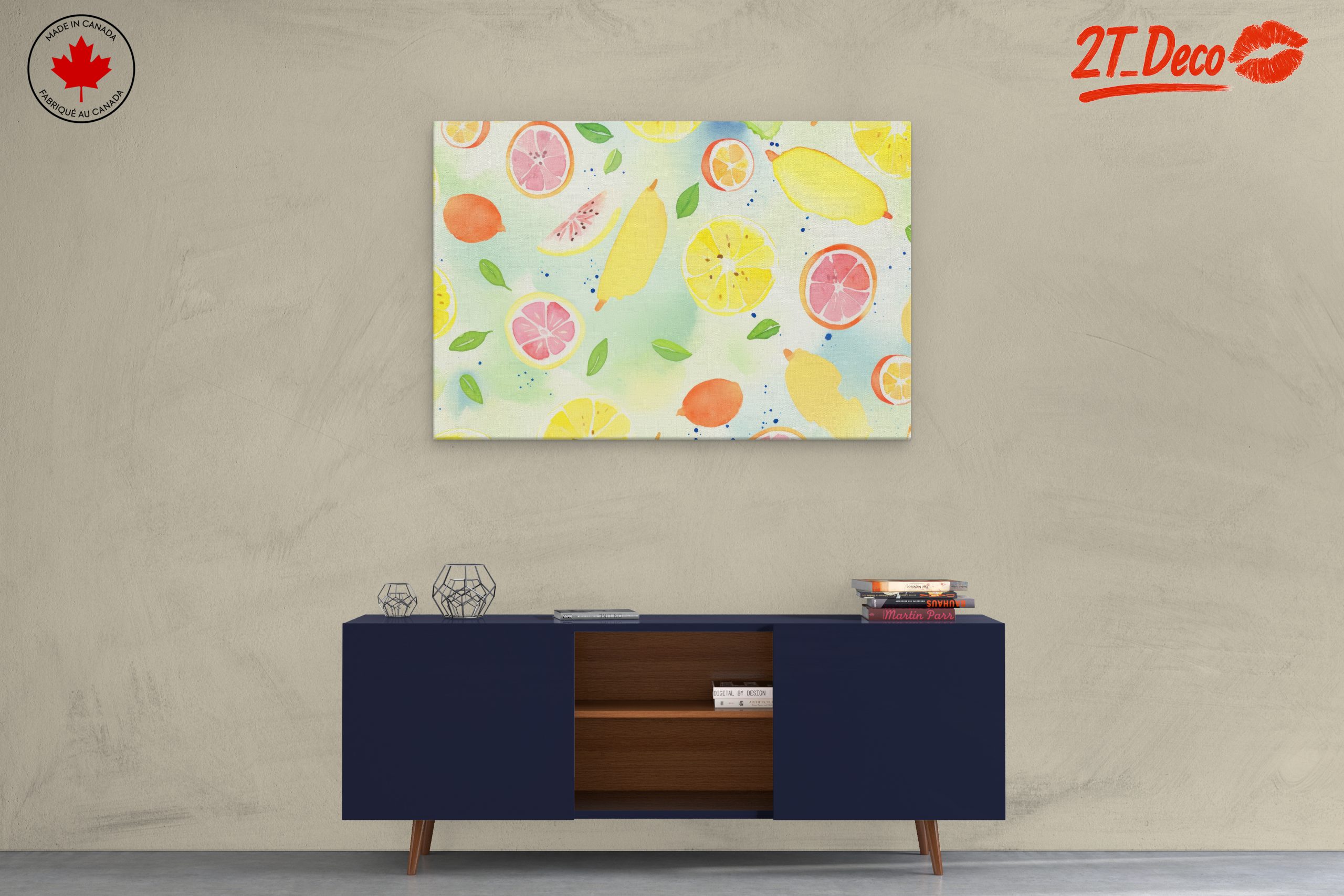 Colorful Abstract Citrus Fruit Art Design - Image 3
