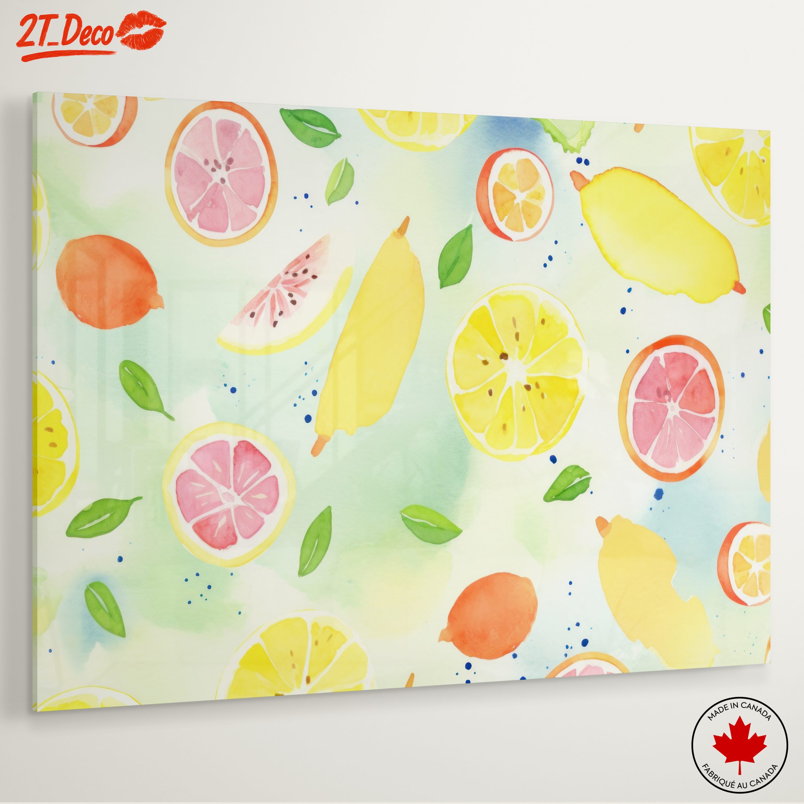 Colorful Abstract Citrus Fruit Art Design - Image 6