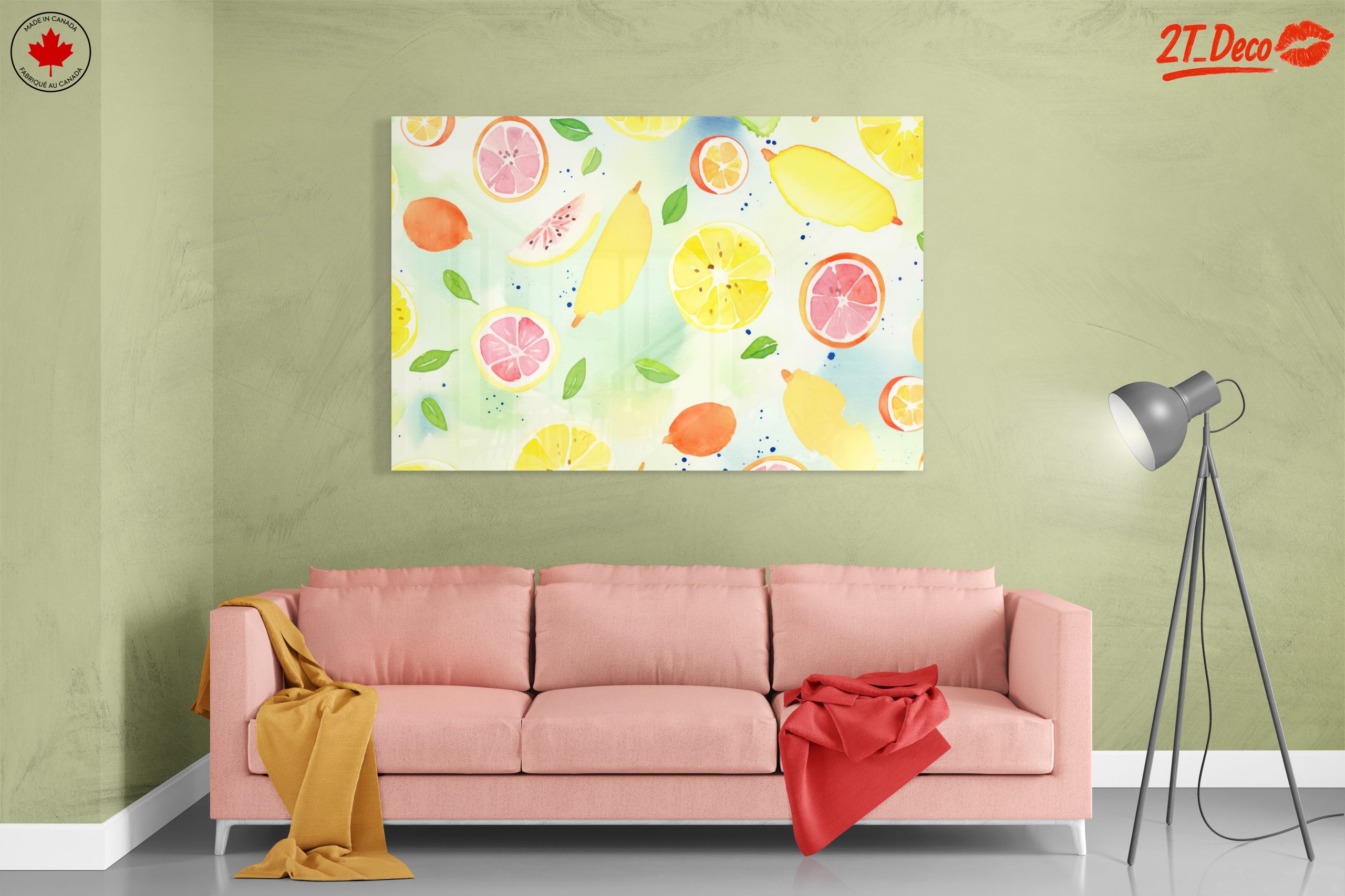Colorful Abstract Citrus Fruit Art Design - Image 7