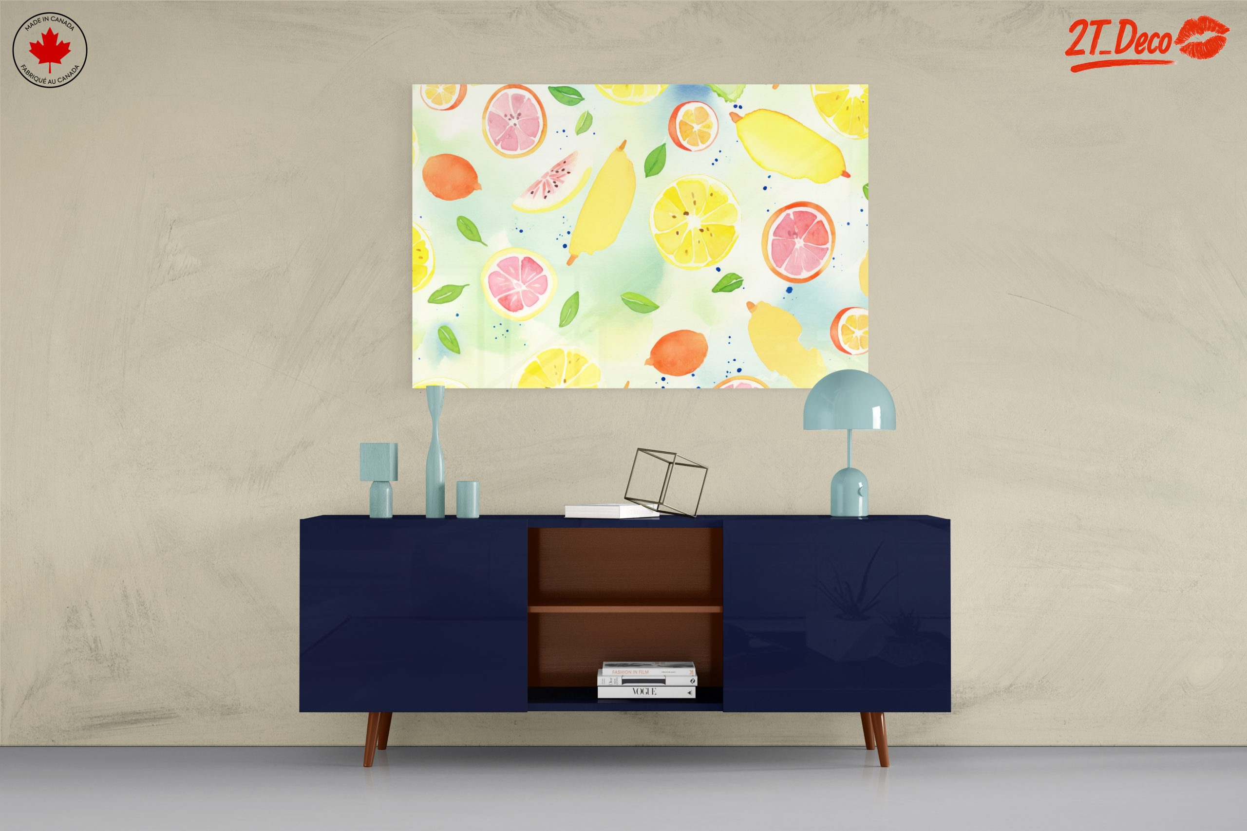 Colorful Abstract Citrus Fruit Art Design - Image 8