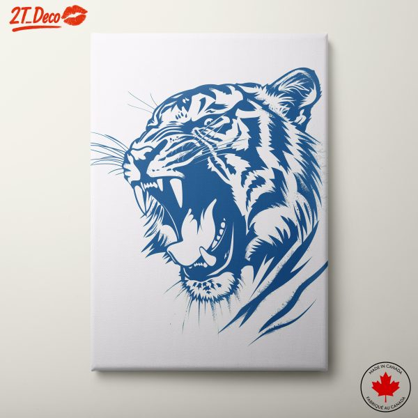 Stylized Blue Tiger Artwork