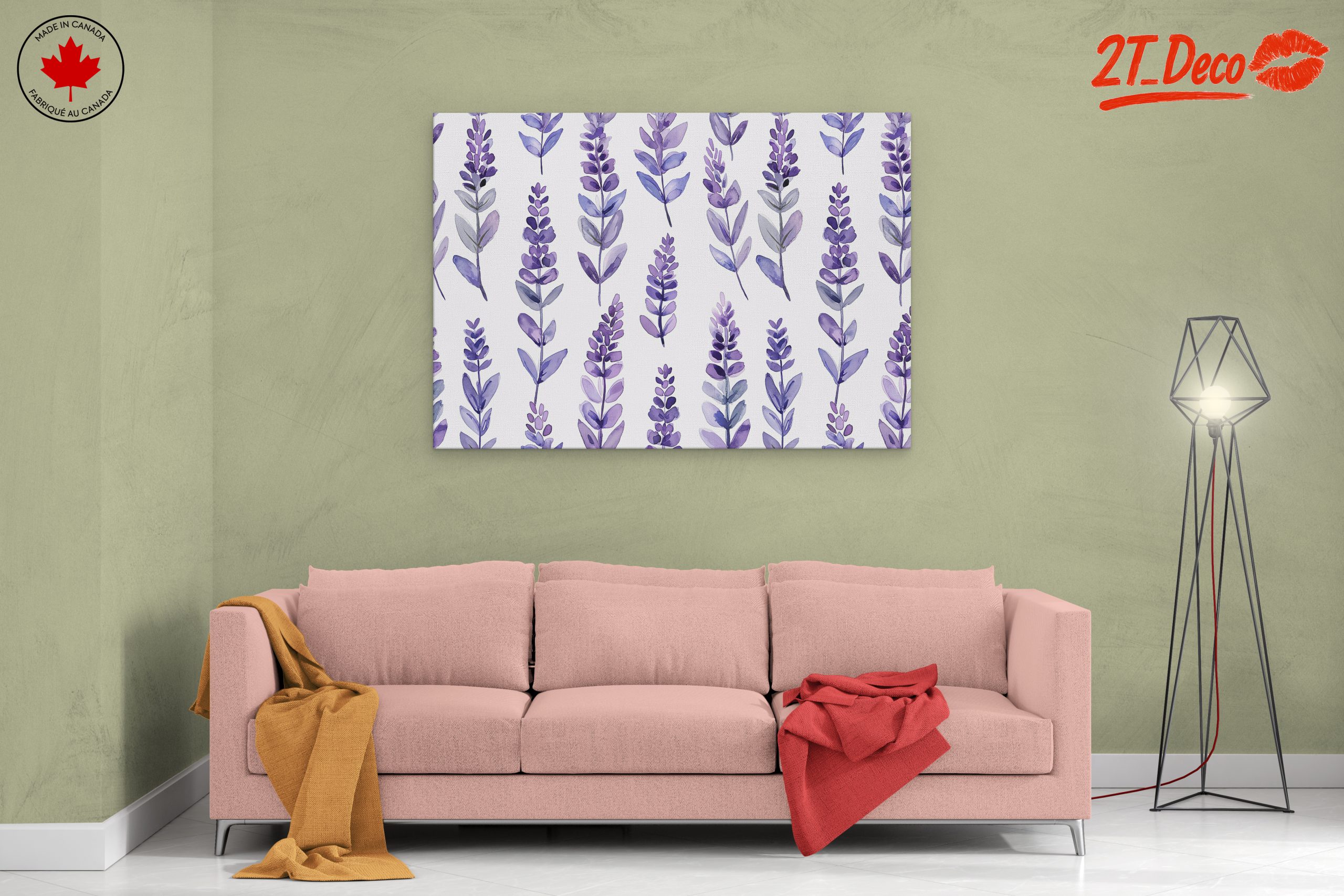 Lavender Botanical Leaf Art - Image 2
