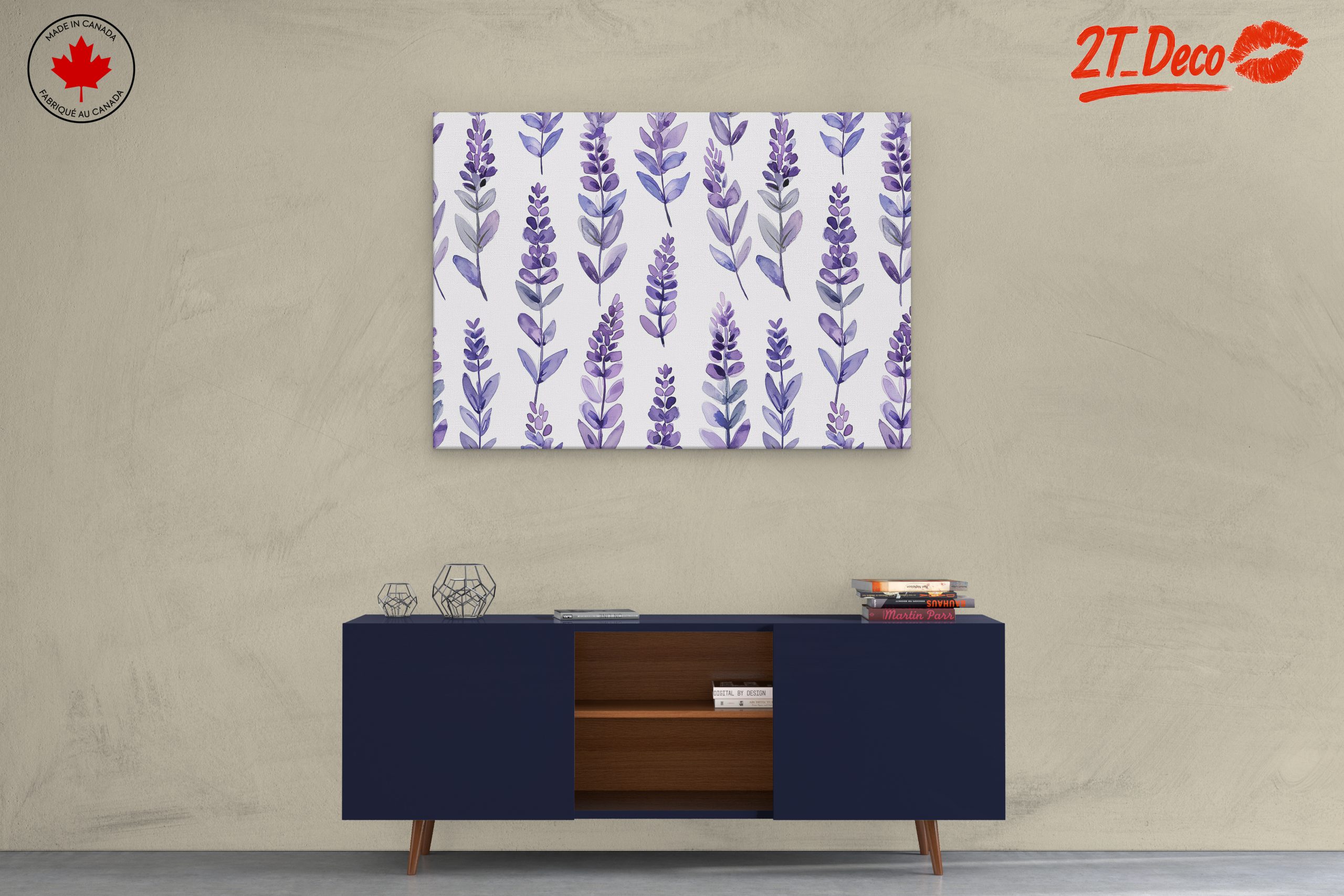 Lavender Botanical Leaf Art - Image 3