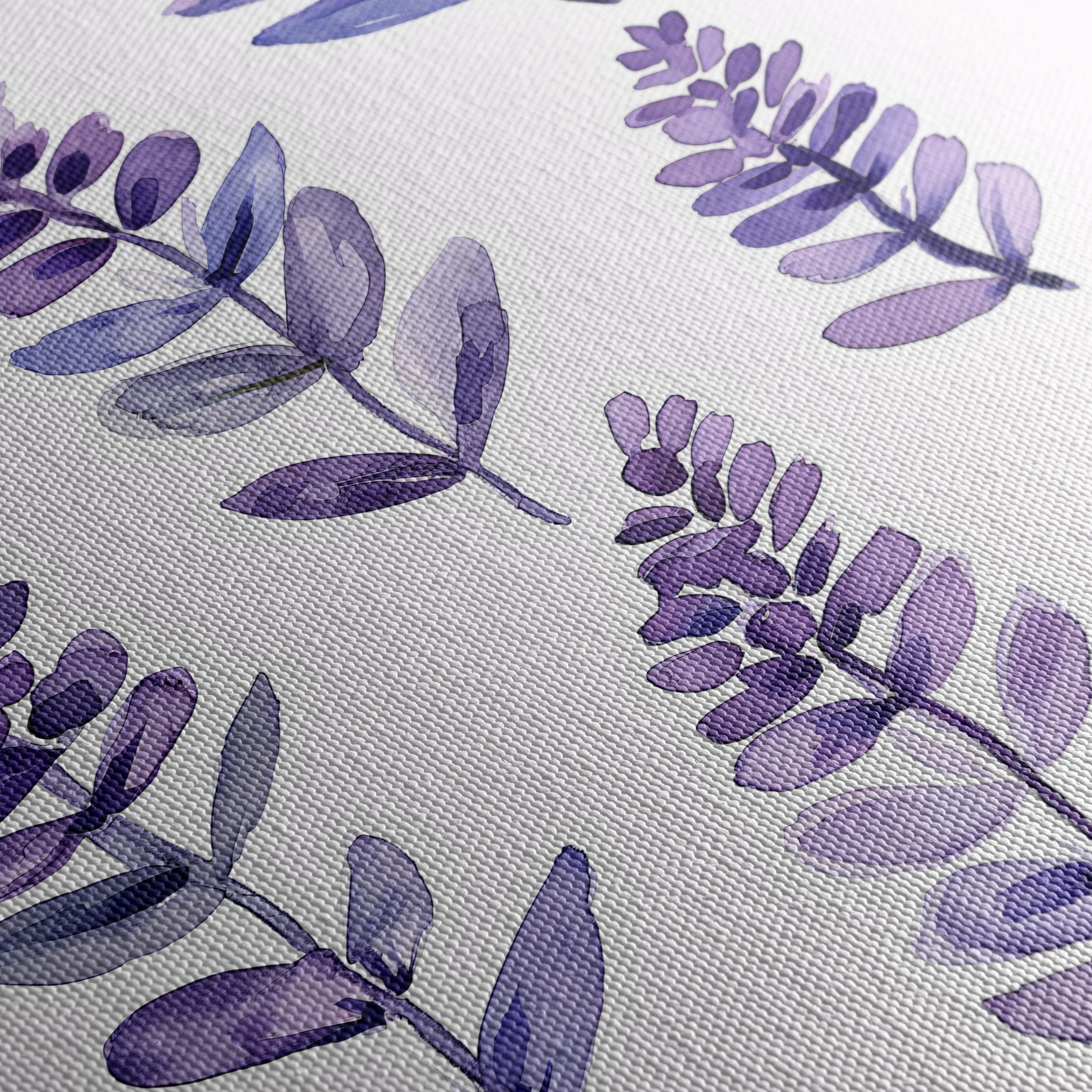 Lavender Botanical Leaf Art - Image 5