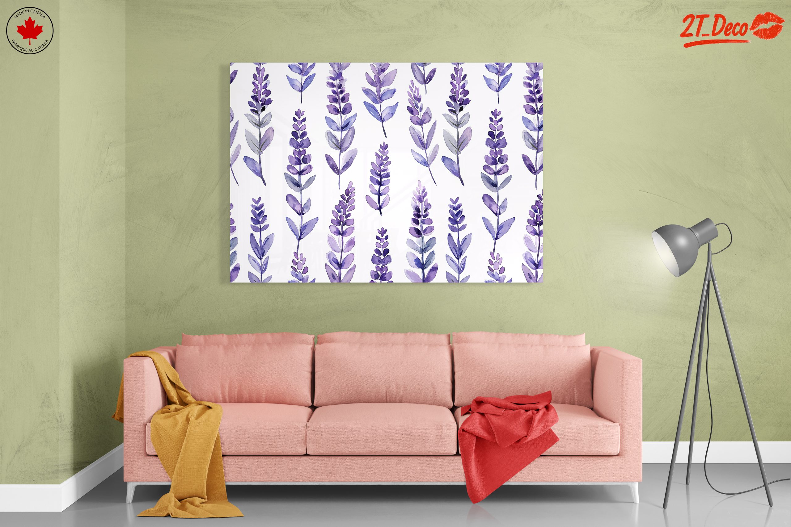 Lavender Botanical Leaf Art - Image 7