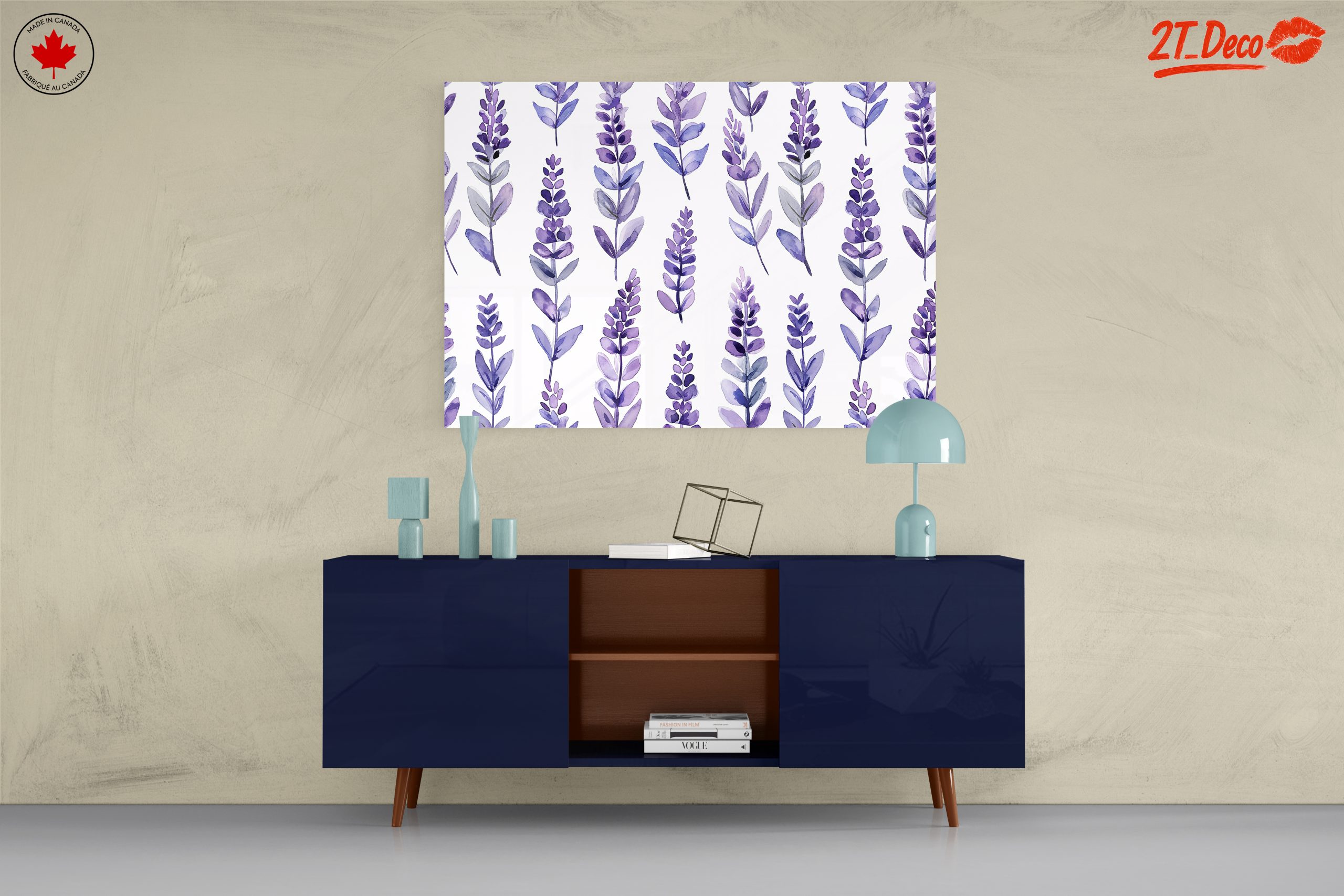 Lavender Botanical Leaf Art - Image 8