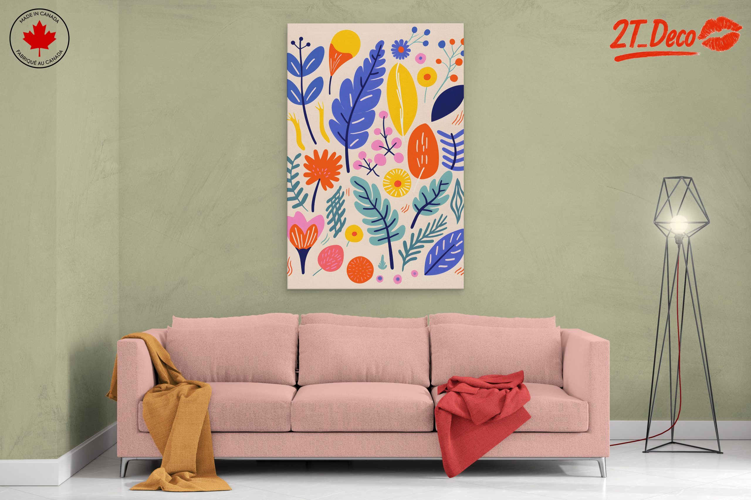 Vibrant Botanical Abstract Art Design - Image 2