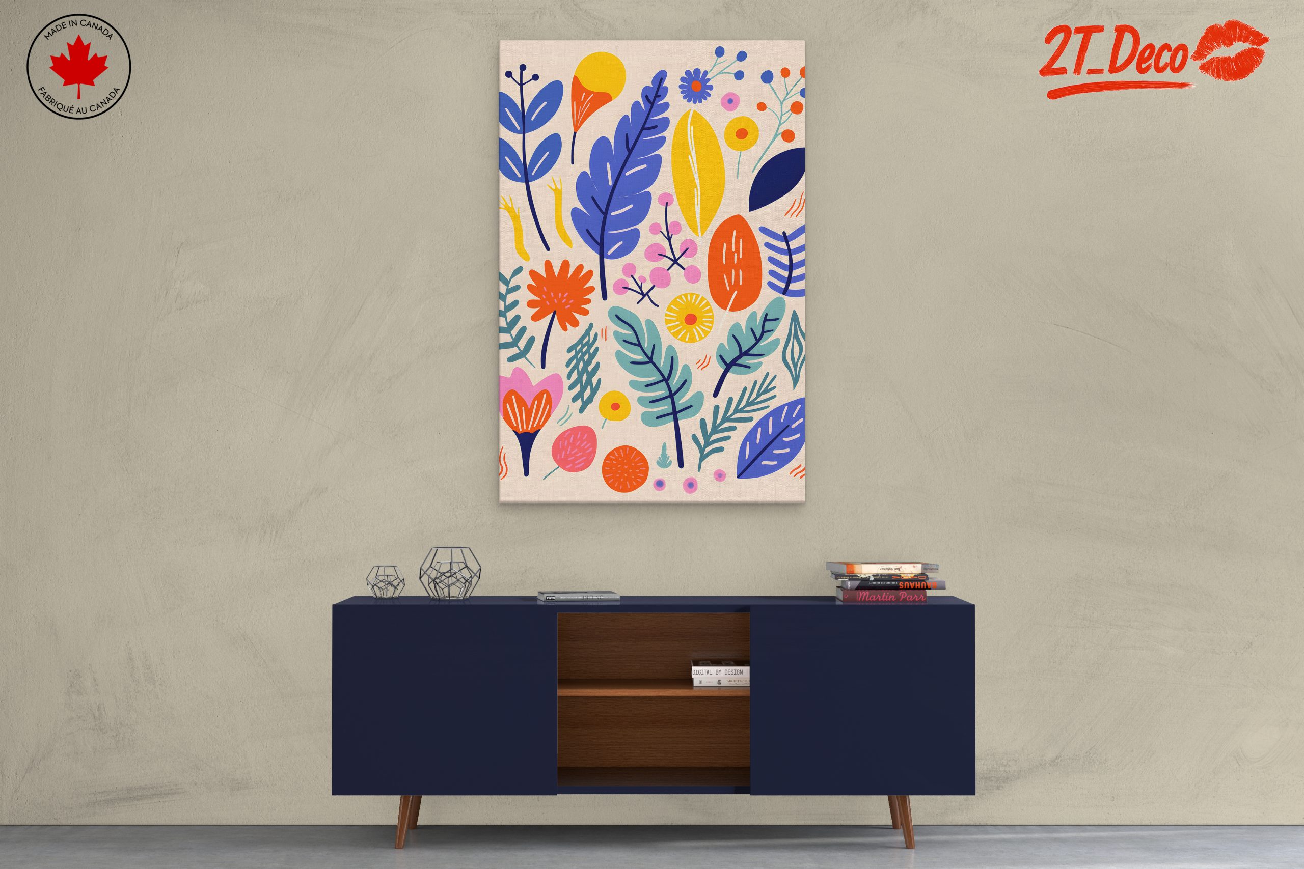 Vibrant Botanical Abstract Art Design - Image 3
