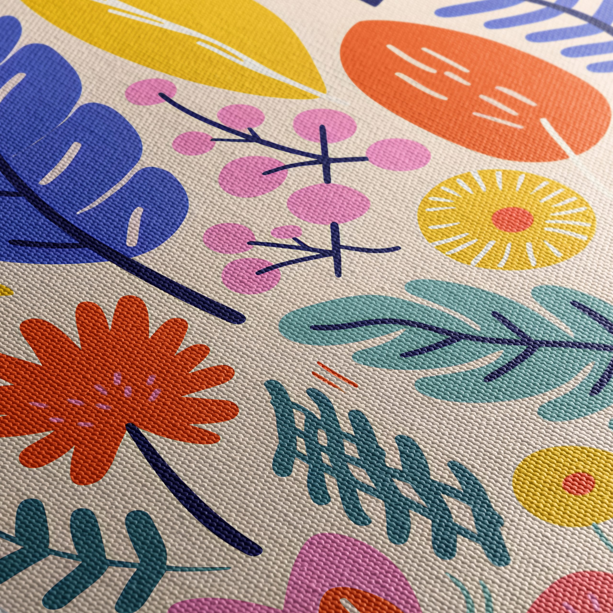 Vibrant Botanical Abstract Art Design - Image 5