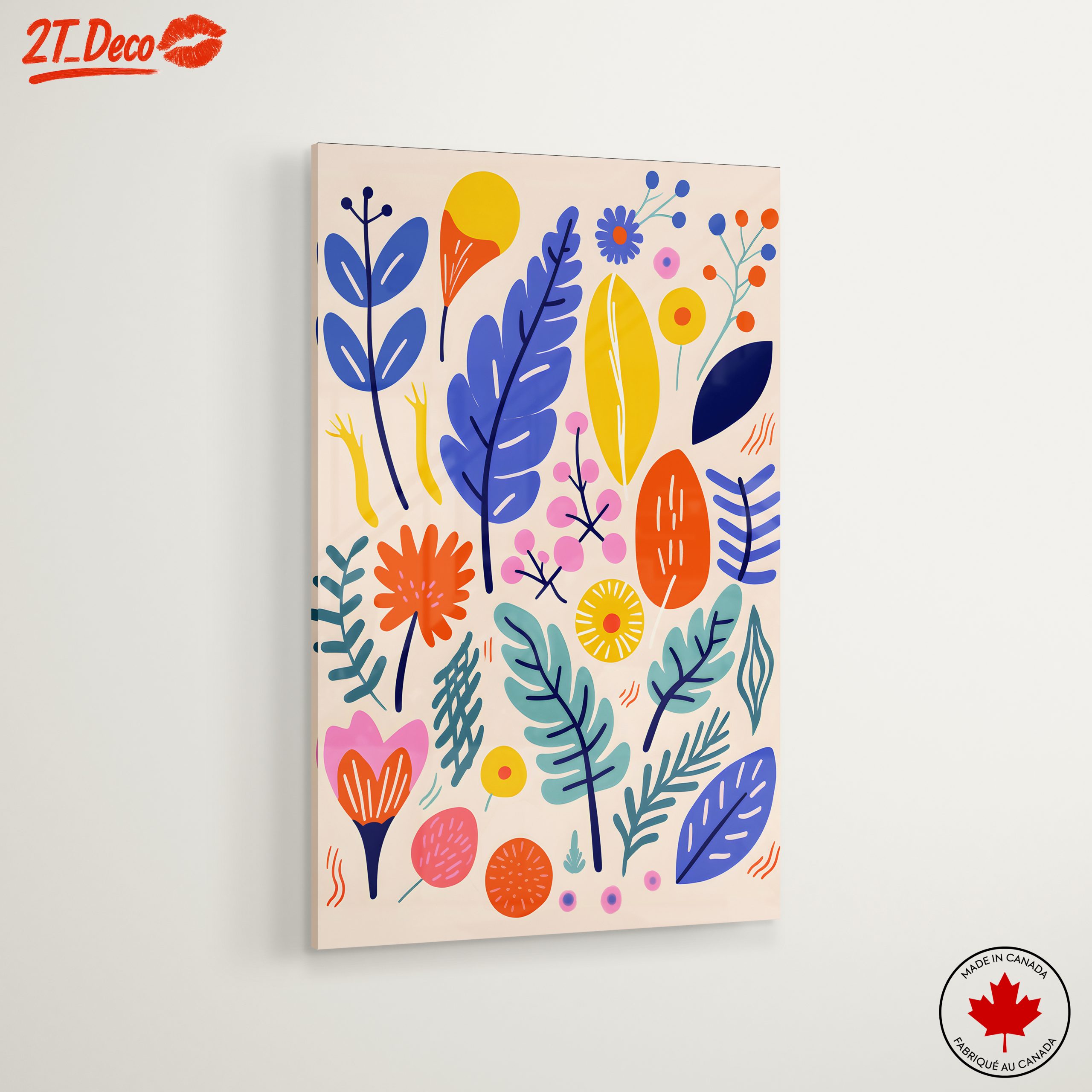 Vibrant Botanical Abstract Art Design - Image 6
