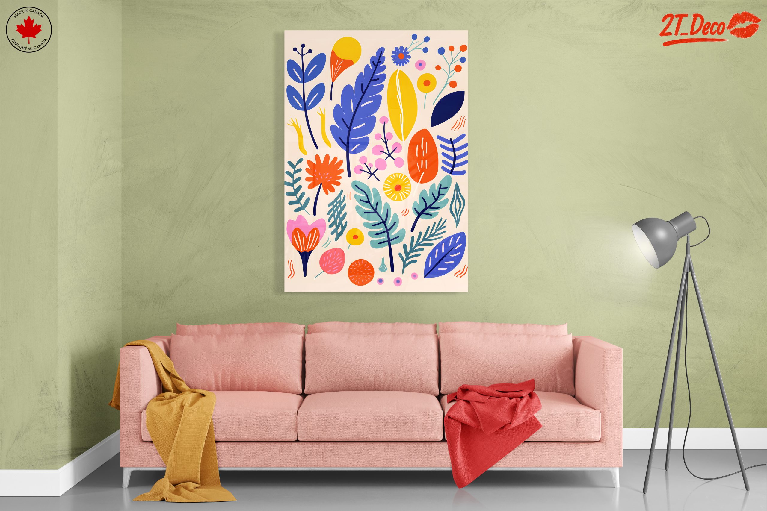 Vibrant Botanical Abstract Art Design - Image 7