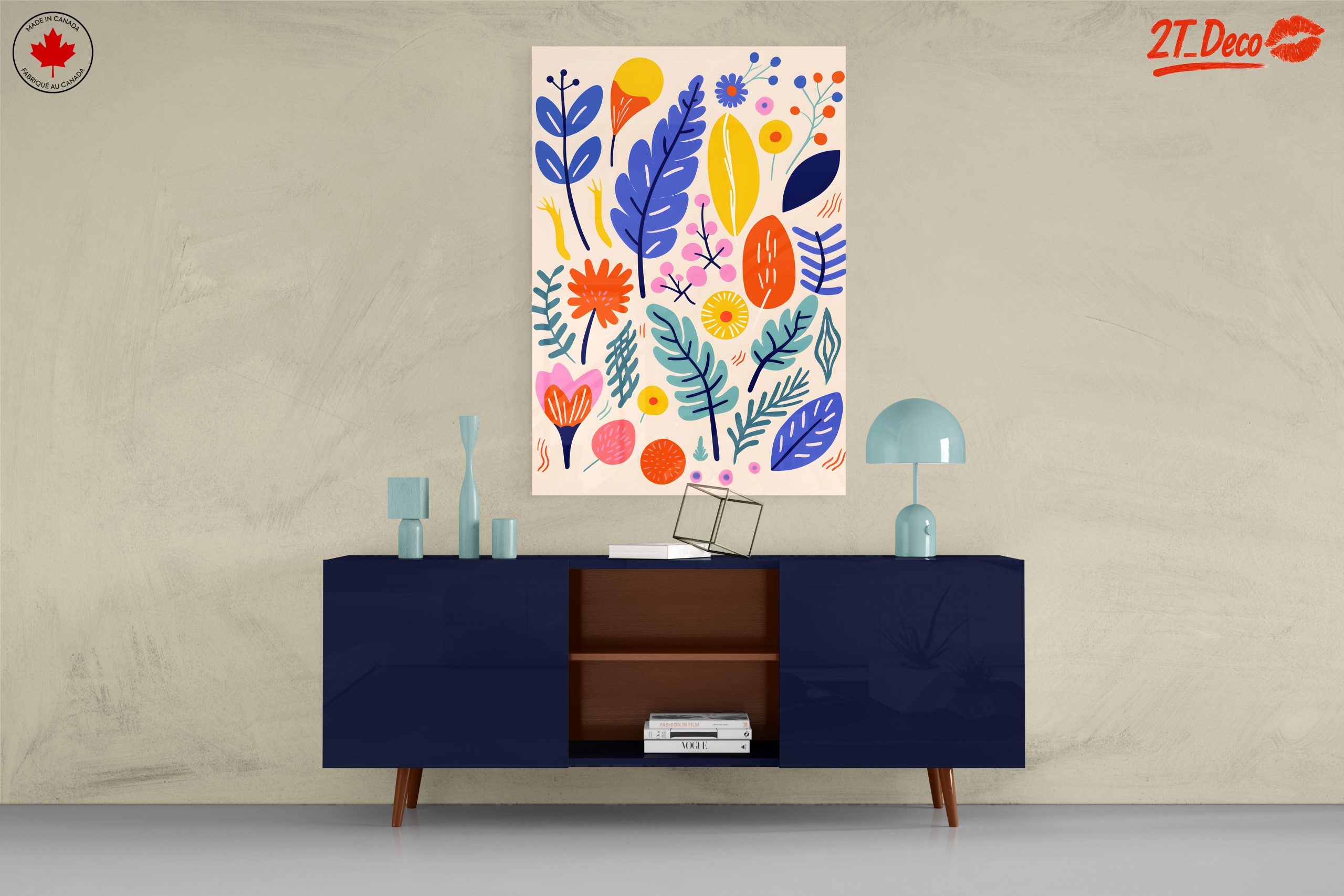 Vibrant Botanical Abstract Art Design - Image 8
