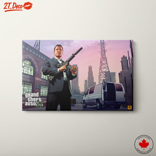 Grand Theft Auto V Art Featuring Iconic Character