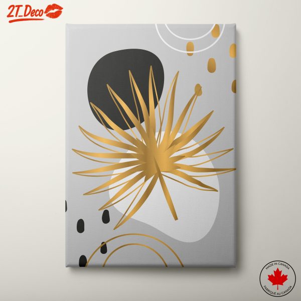 Golden Plant Abstract Art