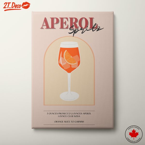 Aperol Spritz Cocktail Art Illustration