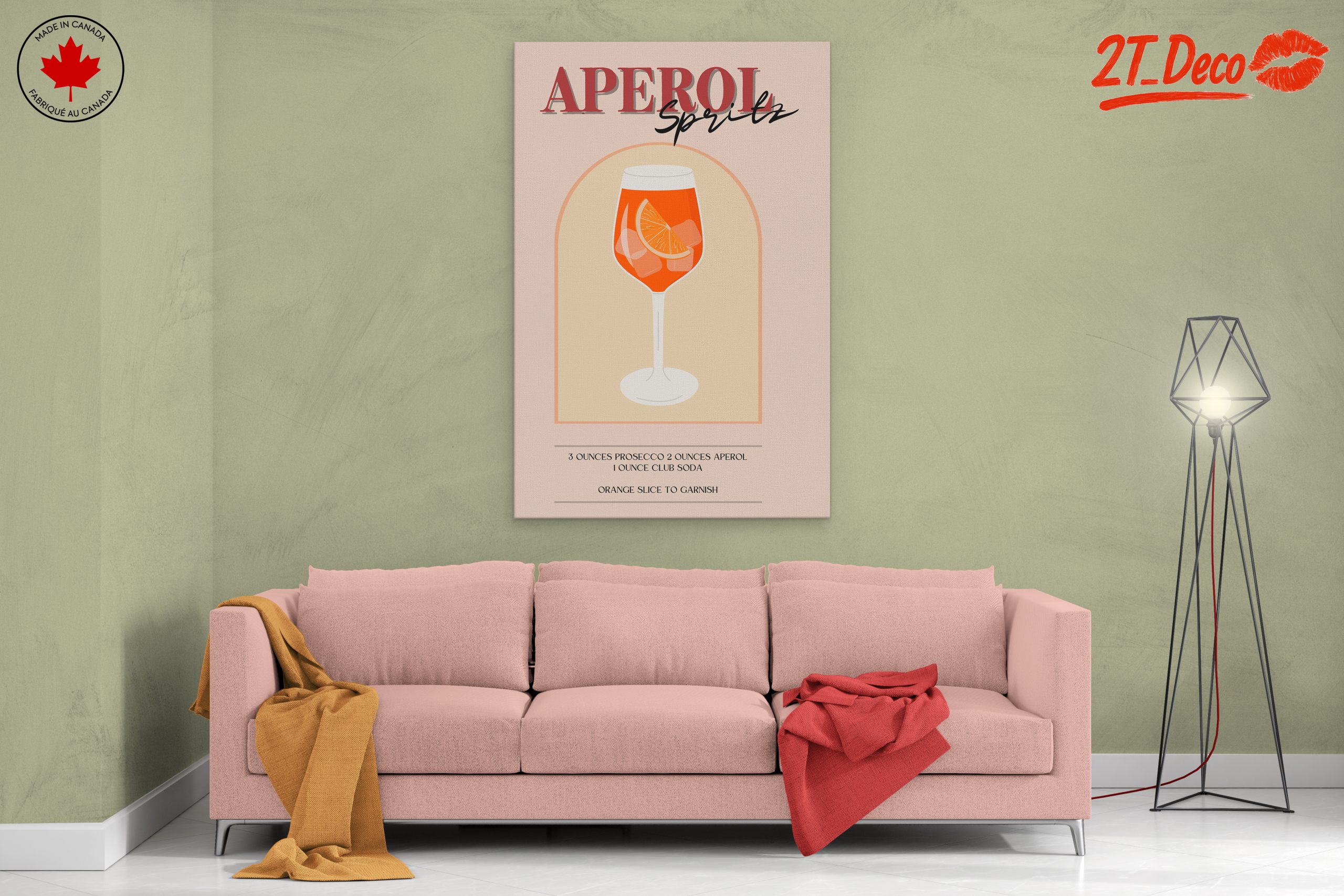 Aperol Spritz Cocktail Art Illustration - Image 2