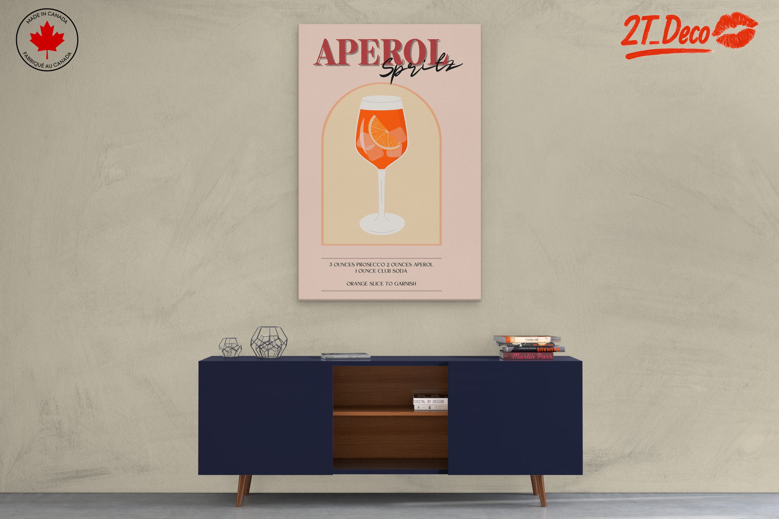 Aperol Spritz Cocktail Art Illustration - Image 3