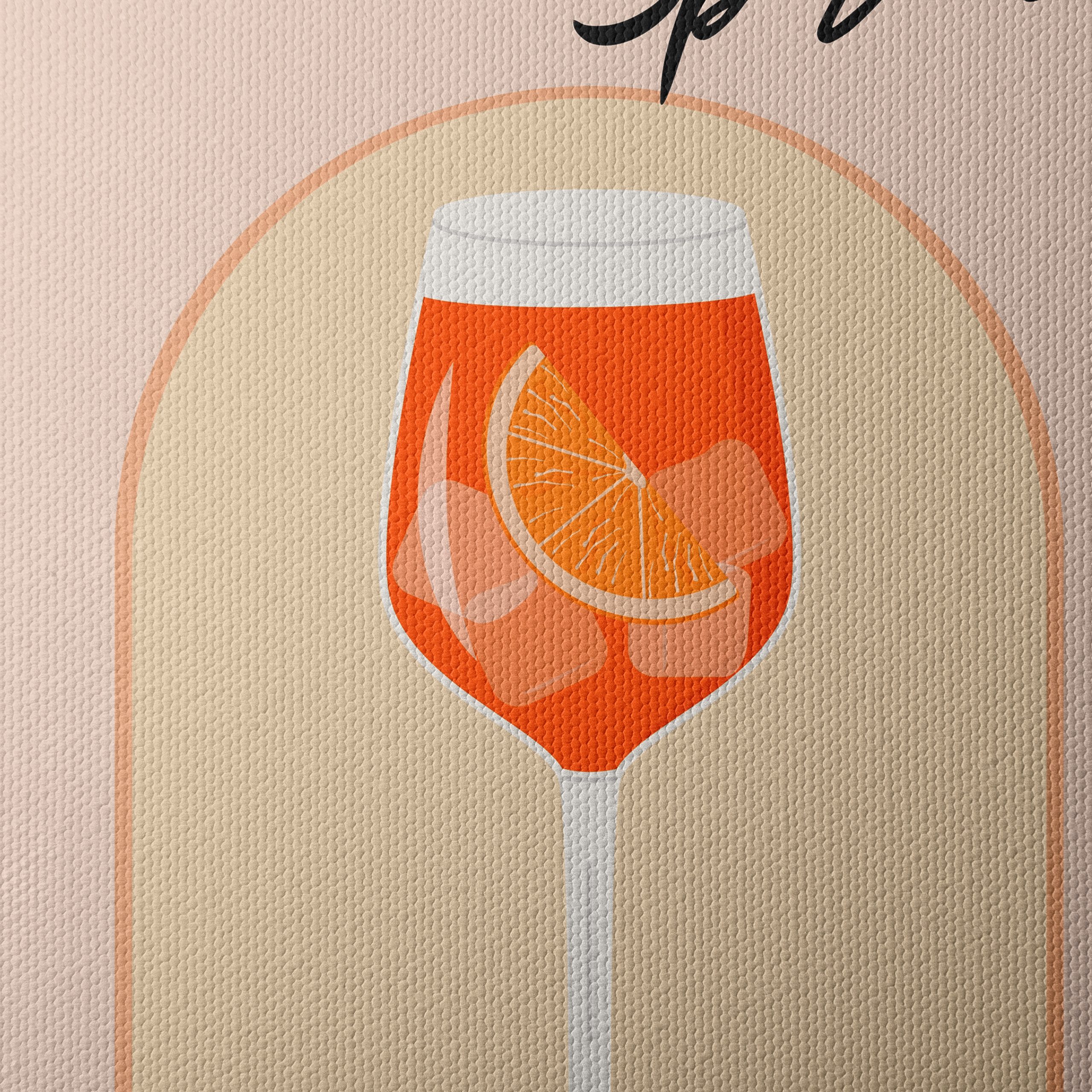Aperol Spritz Cocktail Art Illustration - Image 4