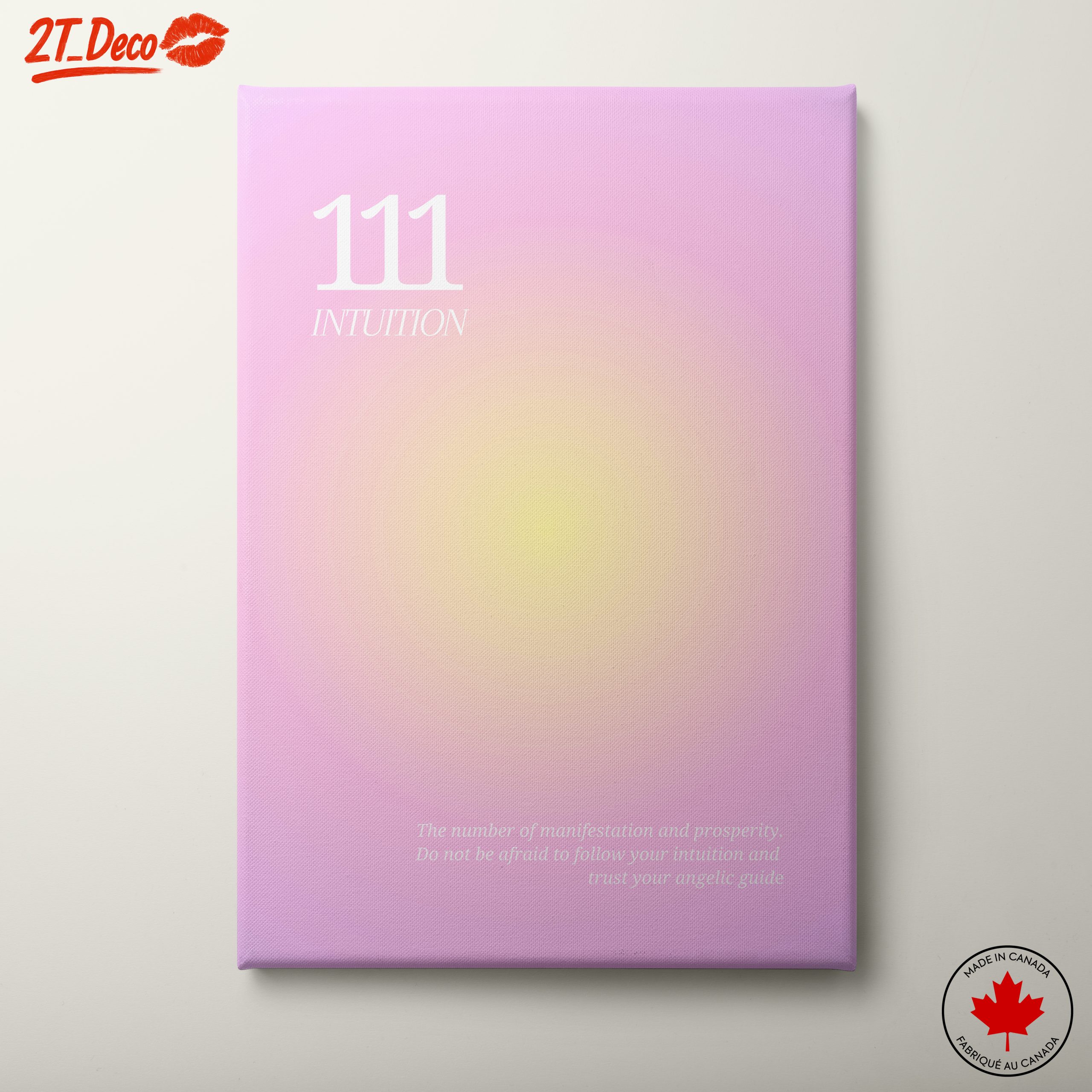 111 Intuition Inspirational Typography Art