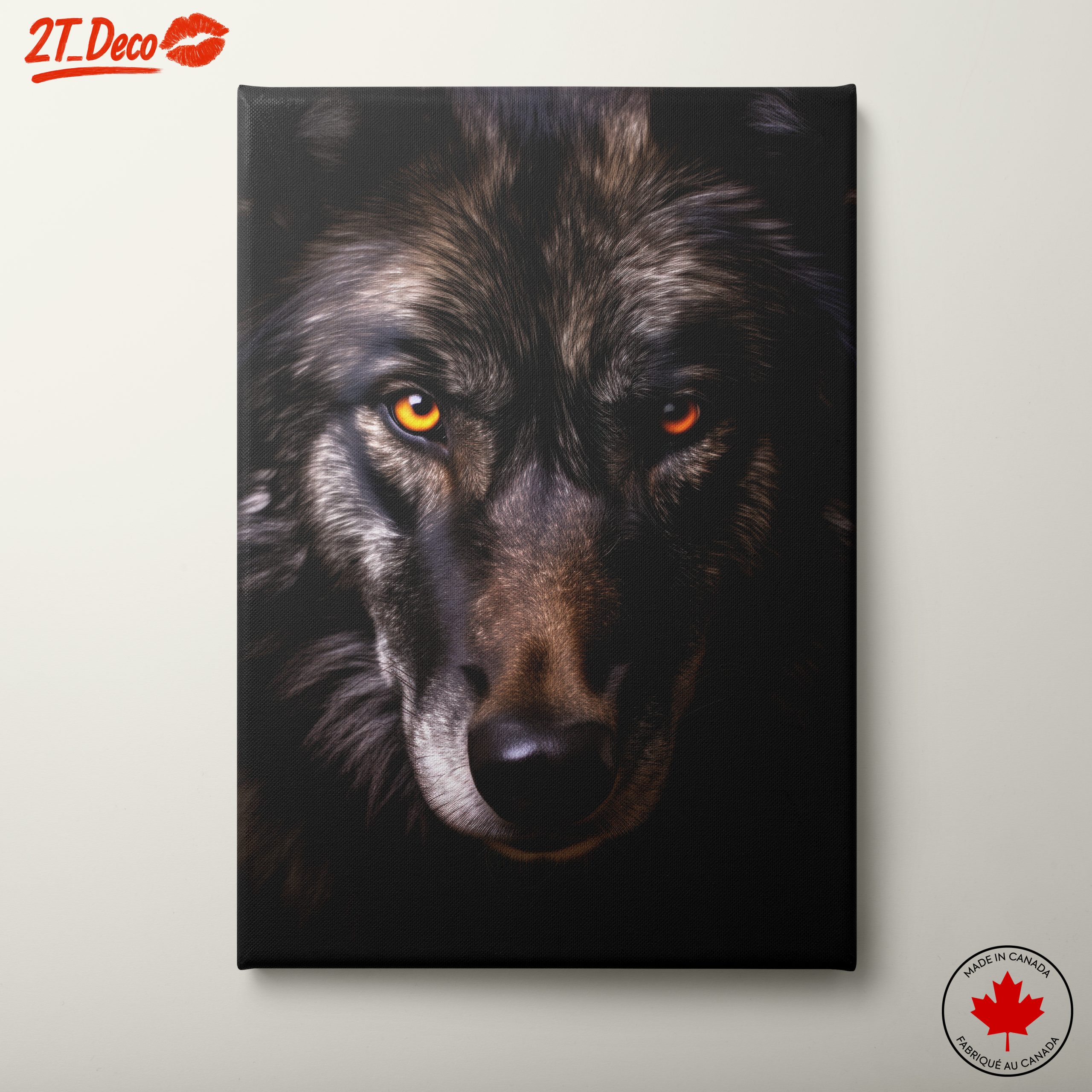Wild Wolf Portrait with Striking Eyes