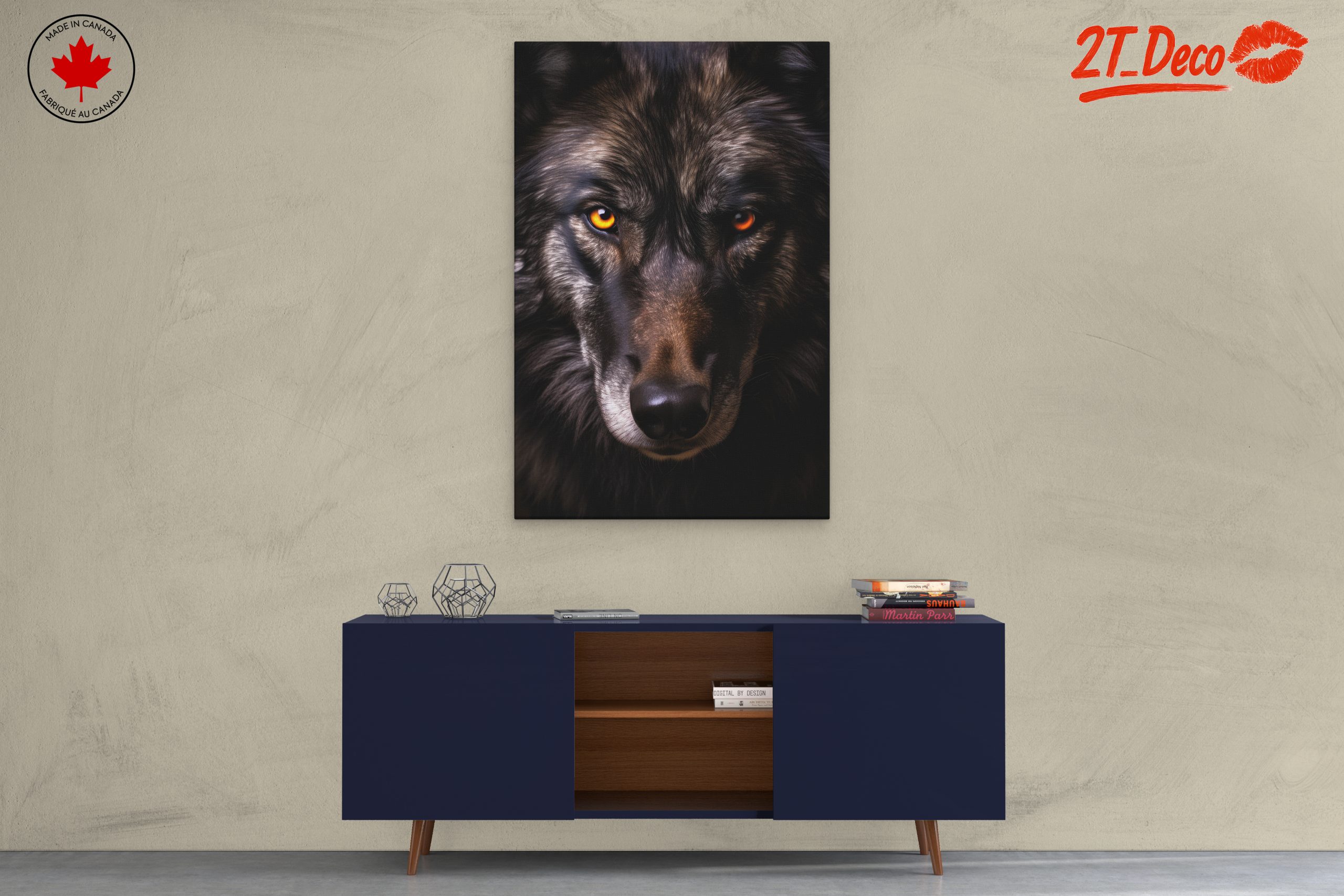 Wild Wolf Portrait with Striking Eyes - Image 3