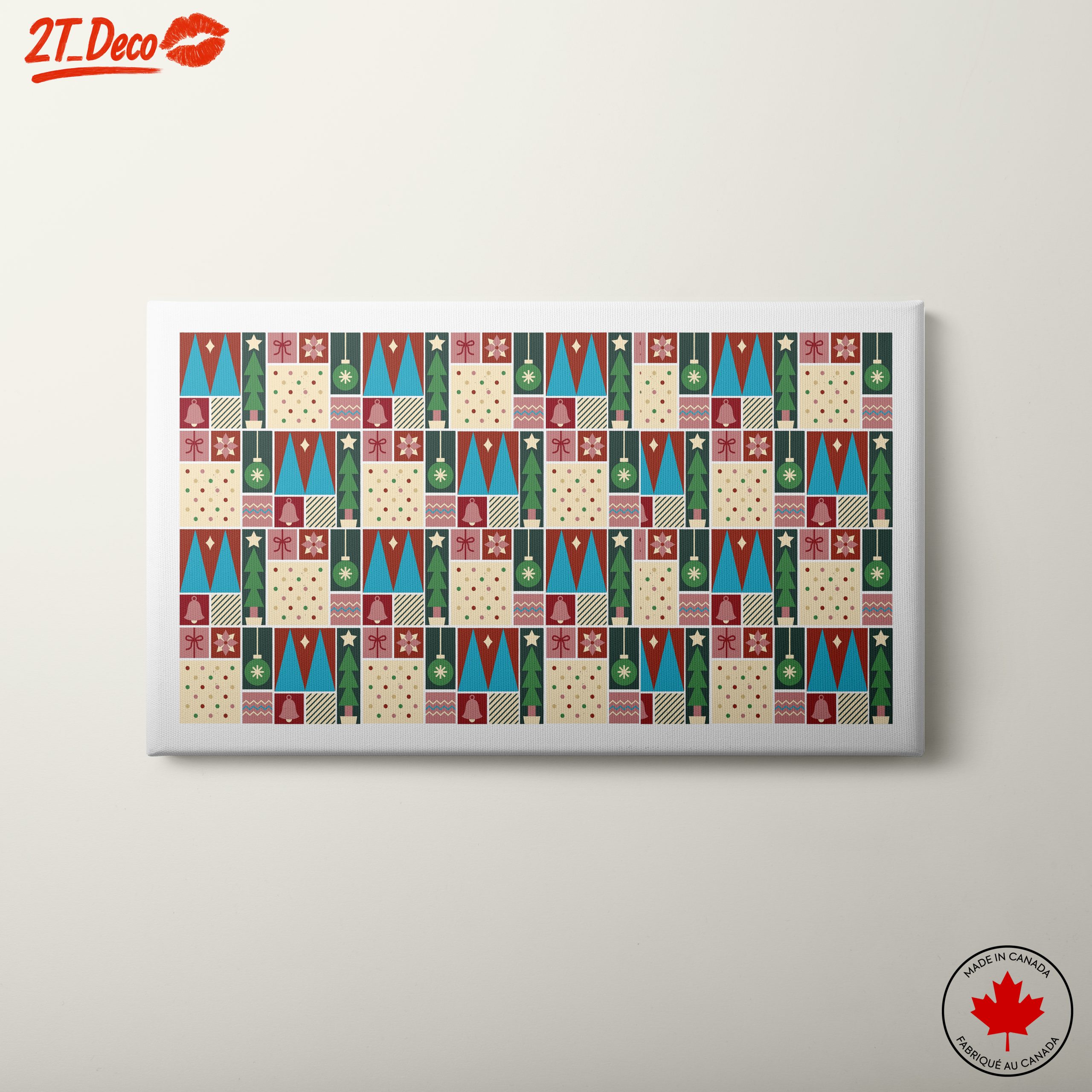 Festive Christmas Pattern Art 2