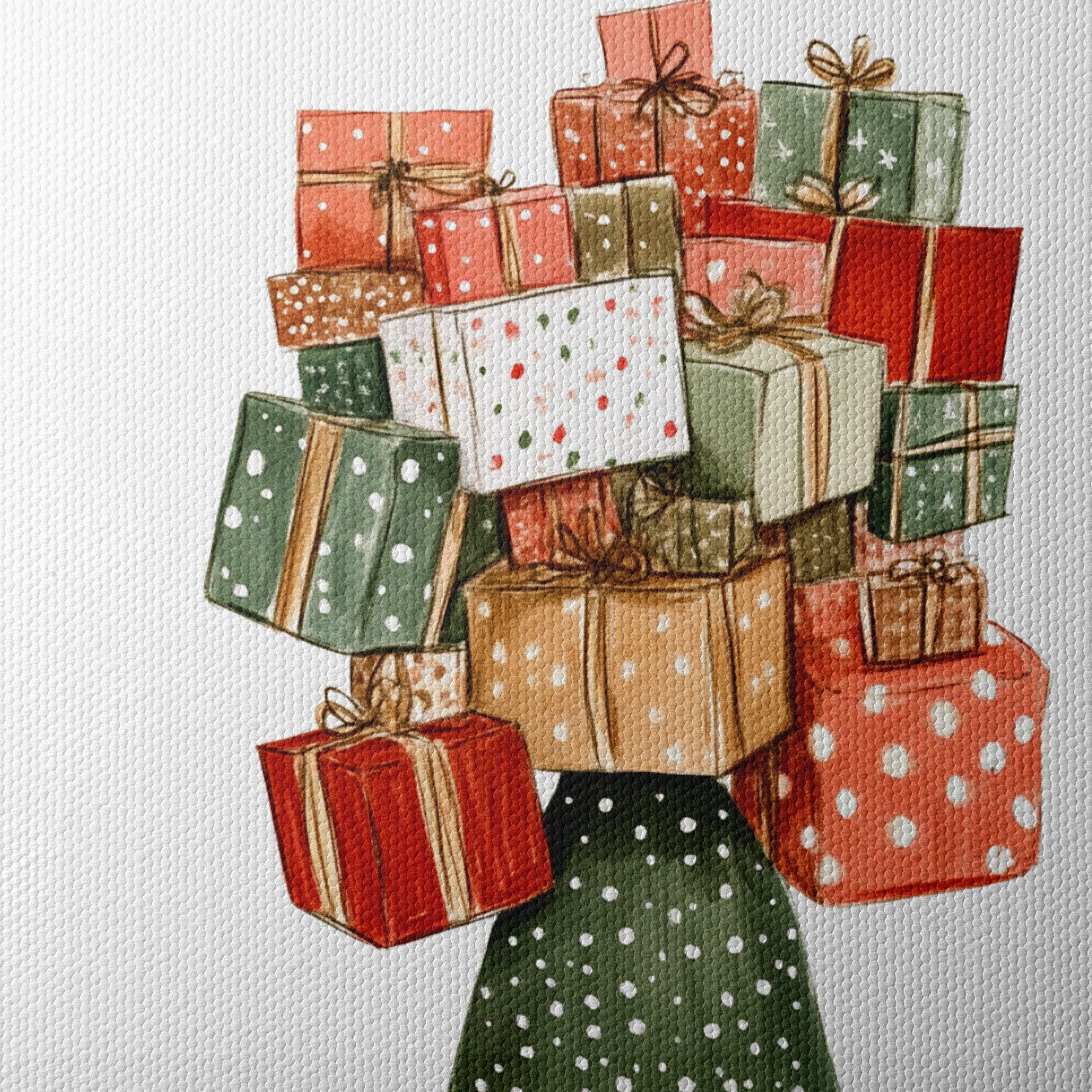 Colorful Christmas Gift Stack Art - Image 4