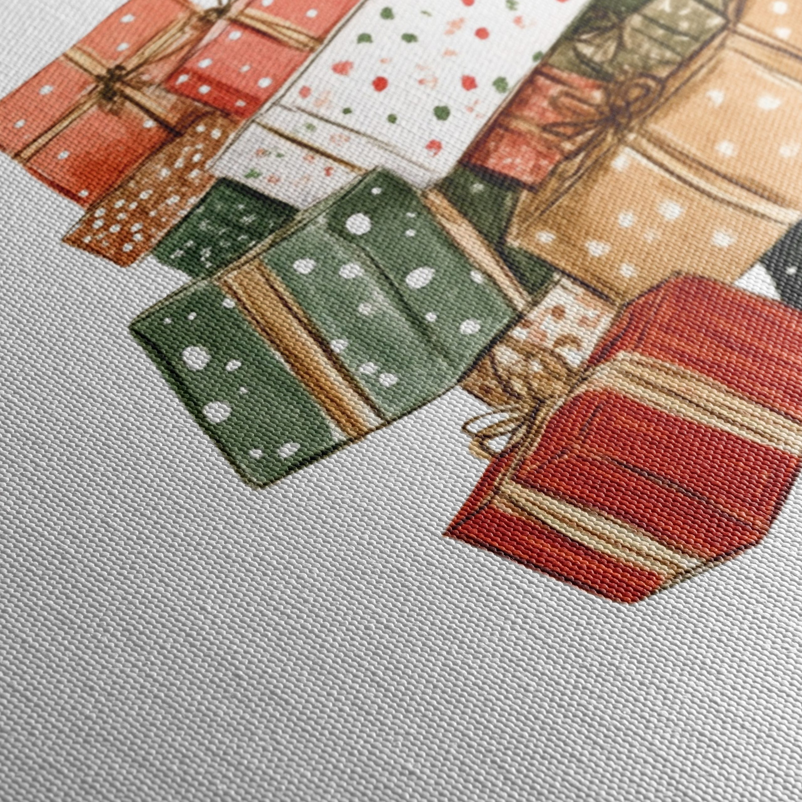 Colorful Christmas Gift Stack Art - Image 5