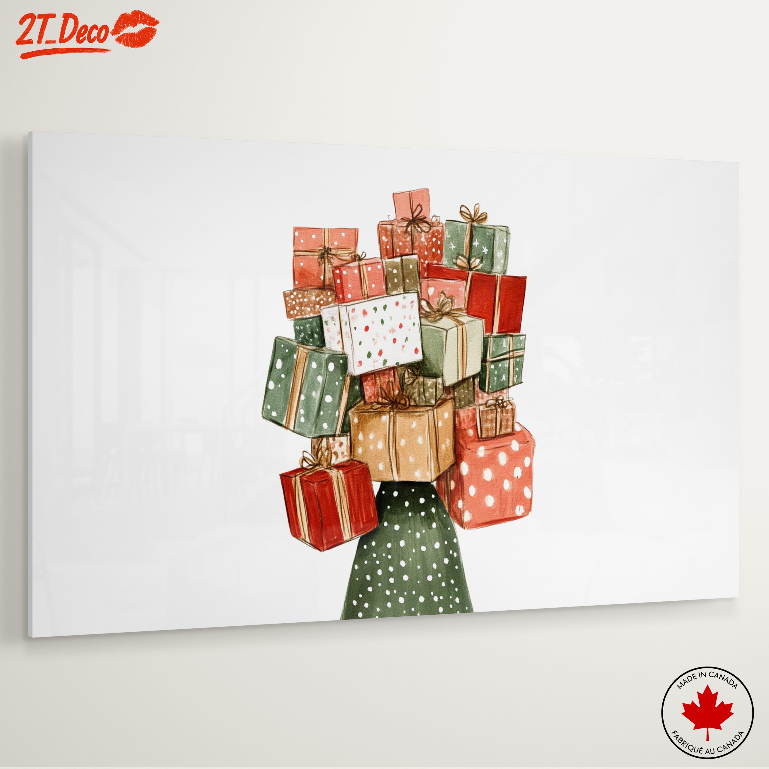 Colorful Christmas Gift Stack Art - Image 6