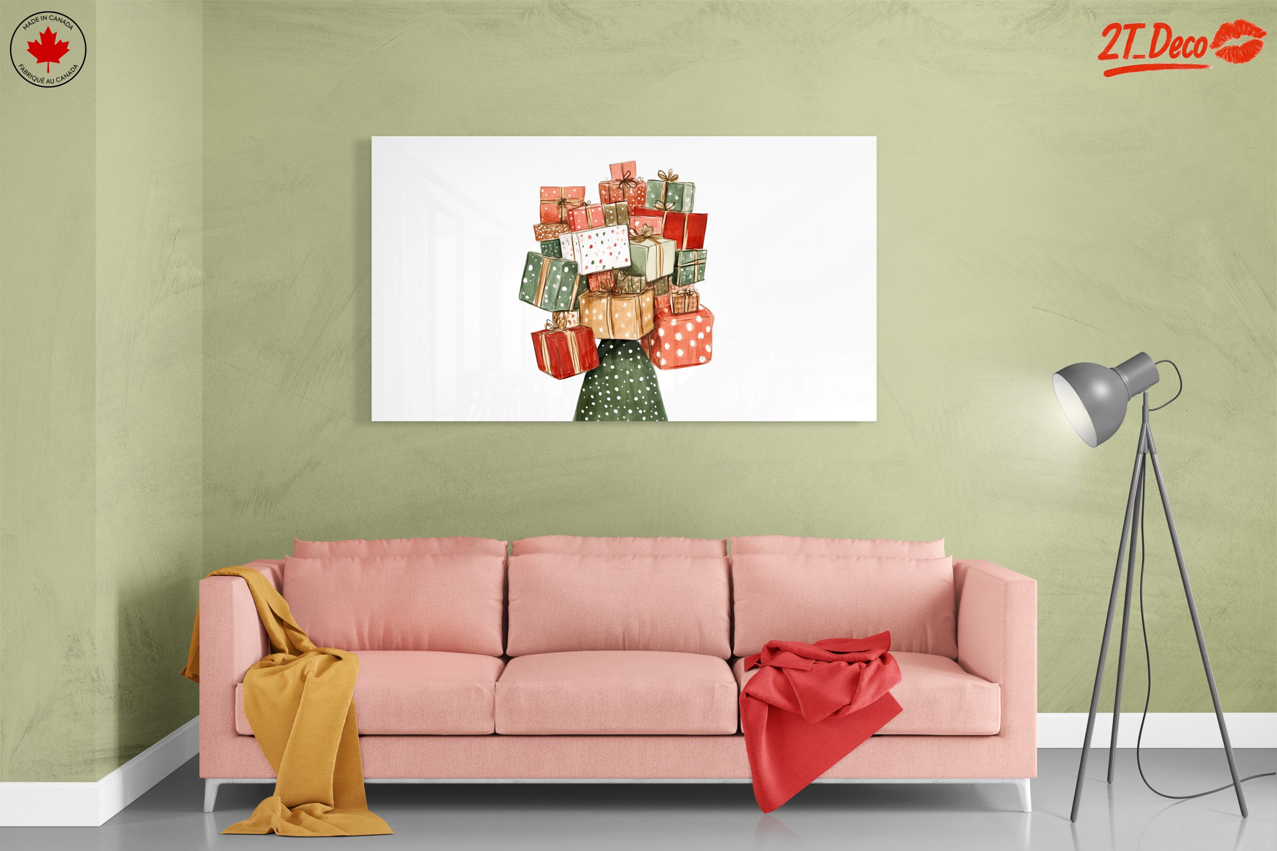 Colorful Christmas Gift Stack Art - Image 7