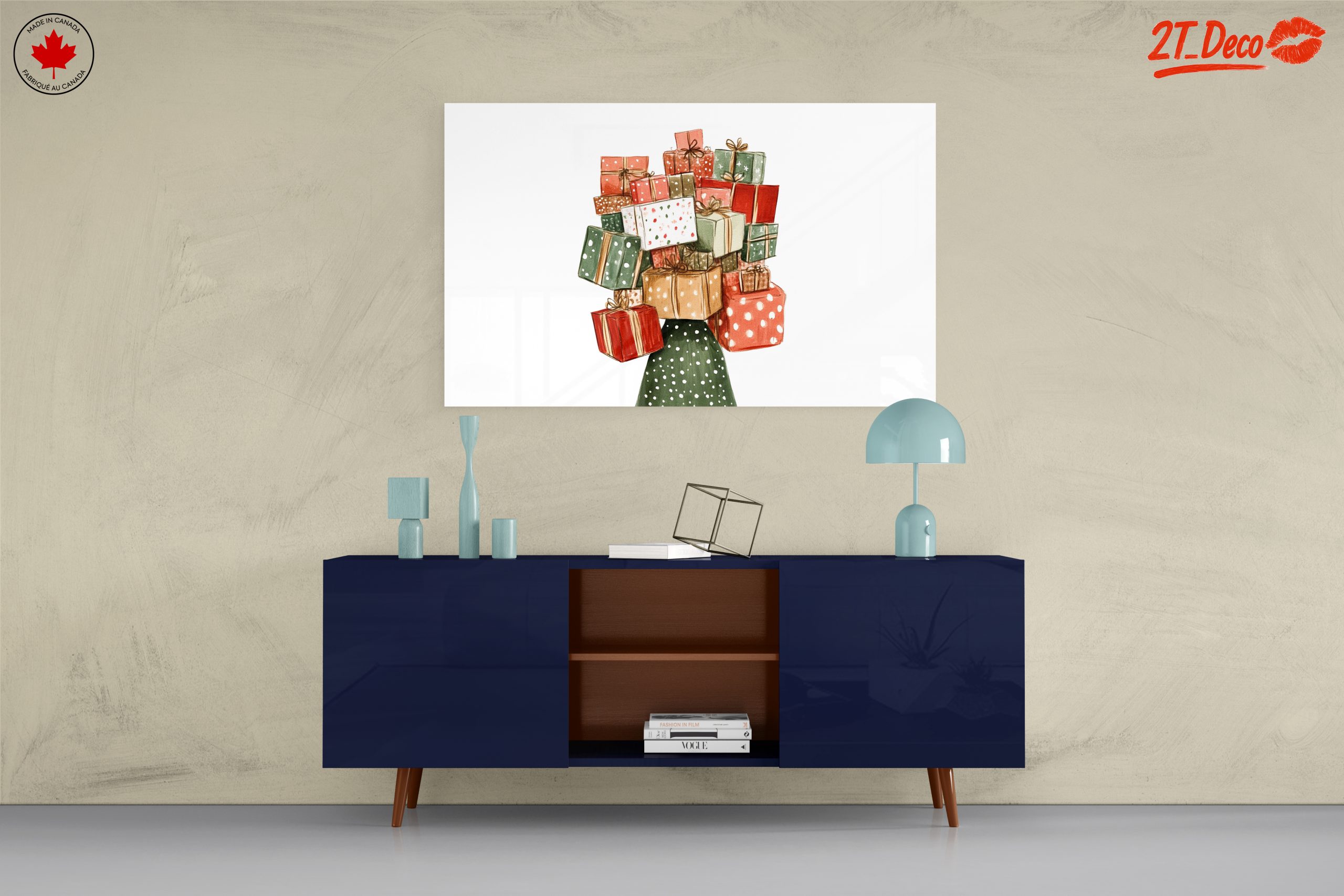 Colorful Christmas Gift Stack Art - Image 8