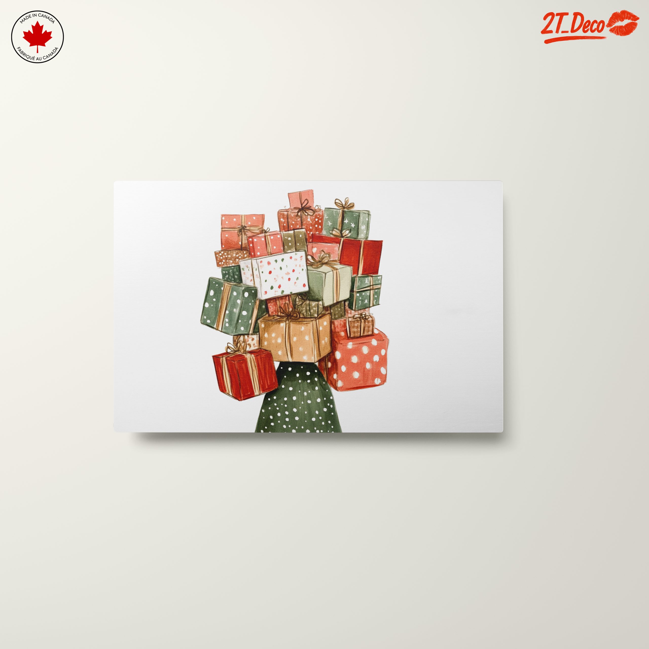 Colorful Christmas Gift Stack Art - Image 10