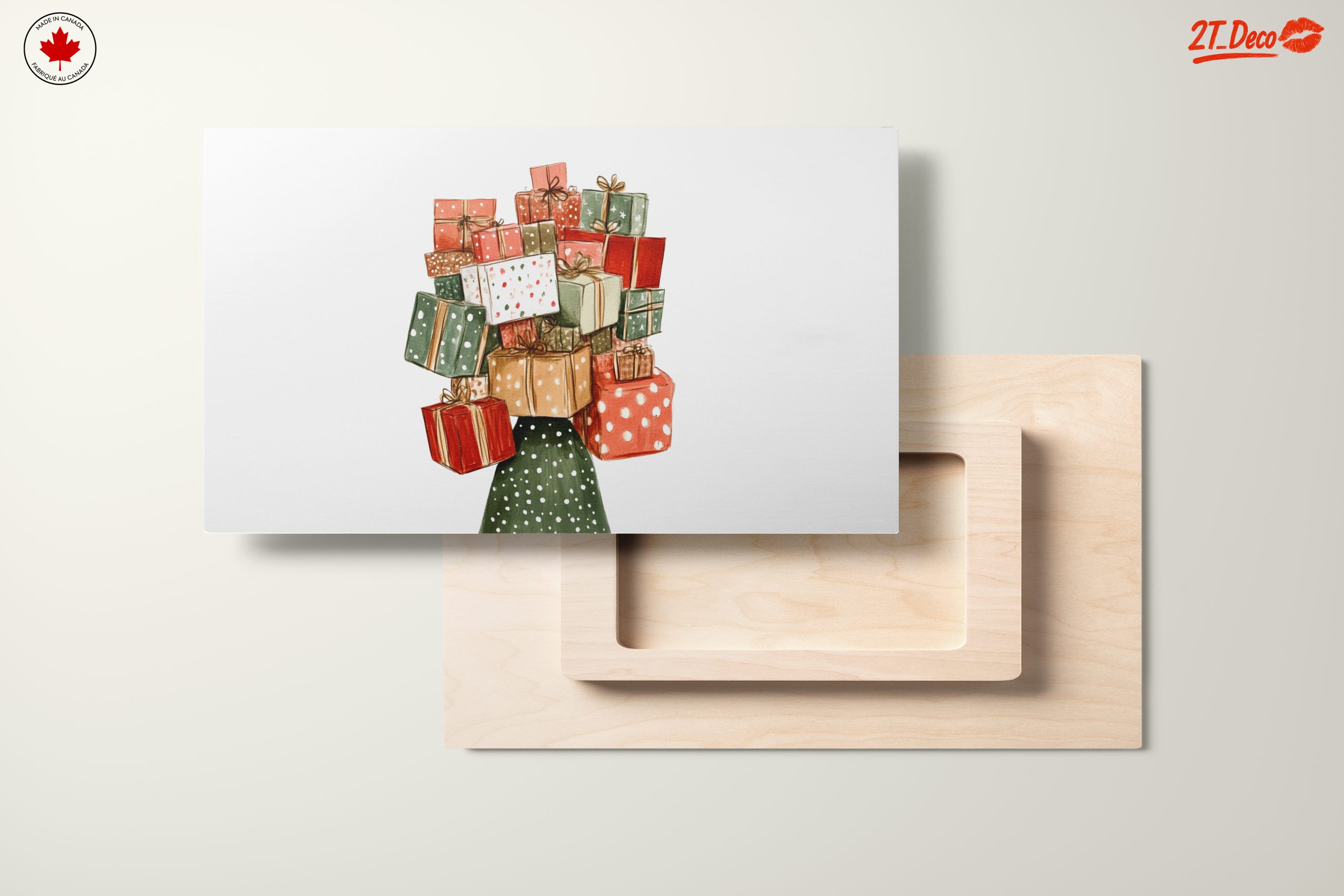 Colorful Christmas Gift Stack Art - Image 11