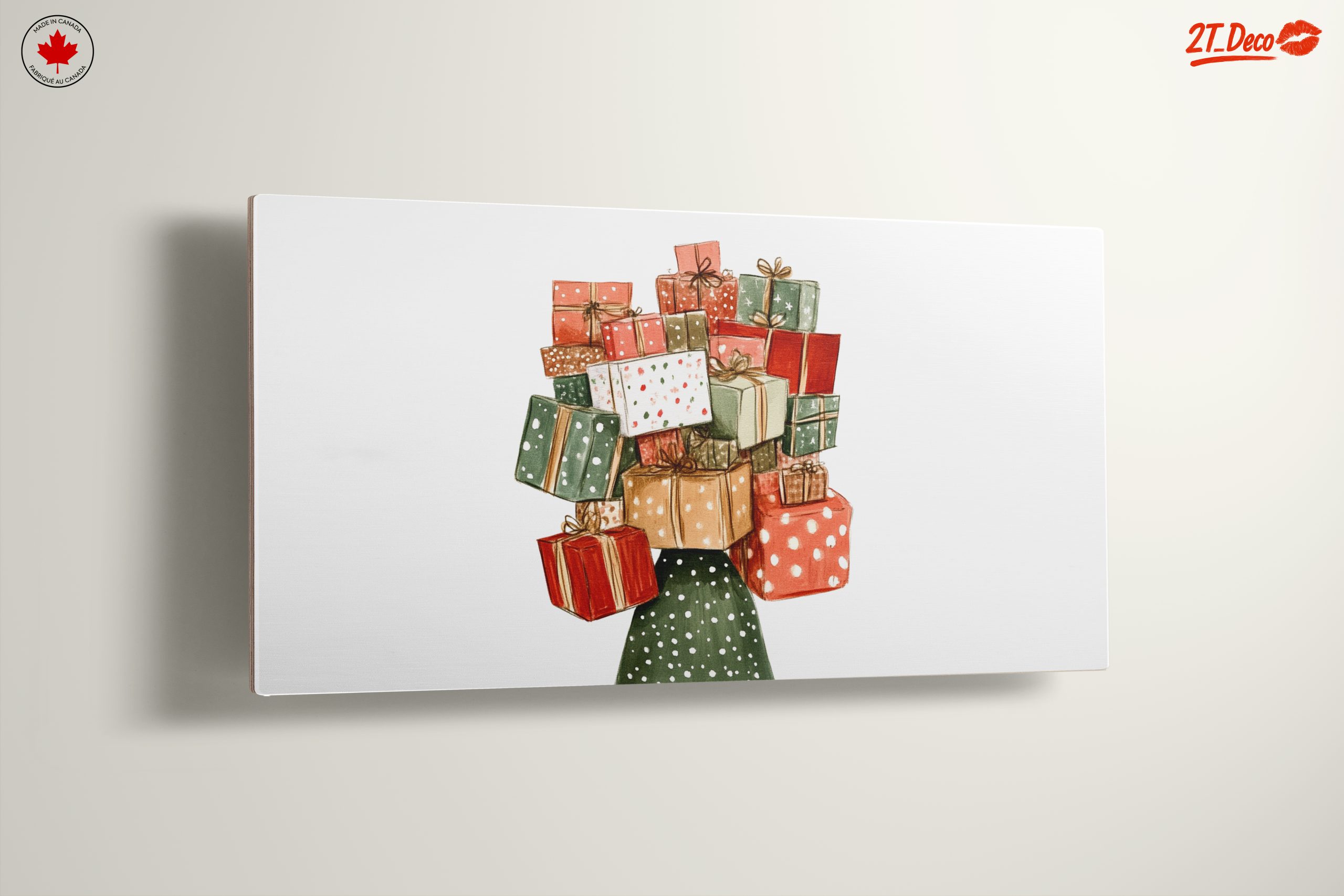 Colorful Christmas Gift Stack Art - Image 13