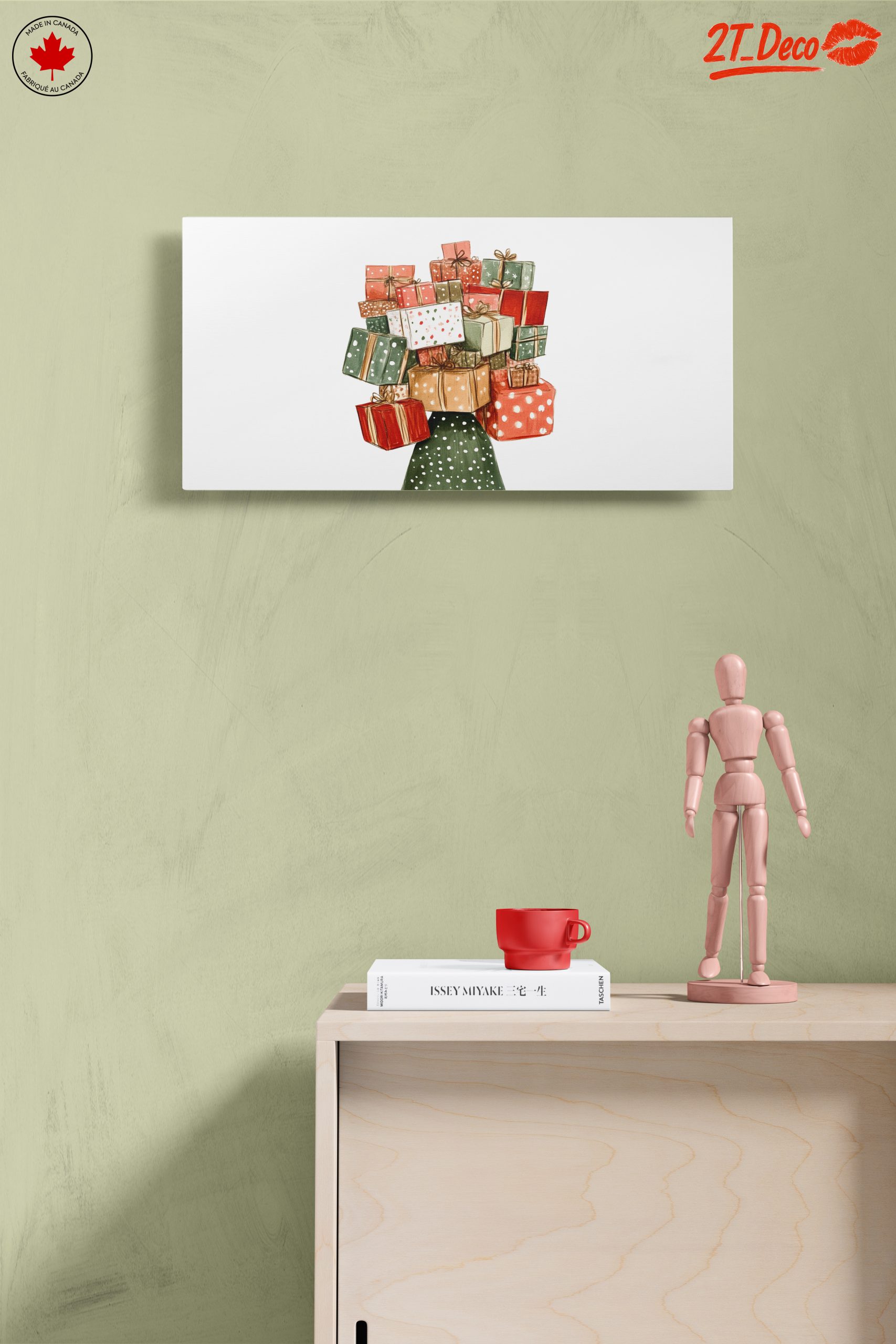 Colorful Christmas Gift Stack Art - Image 14