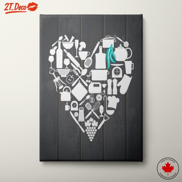 Culinary Heart Art for Kitchen Decor