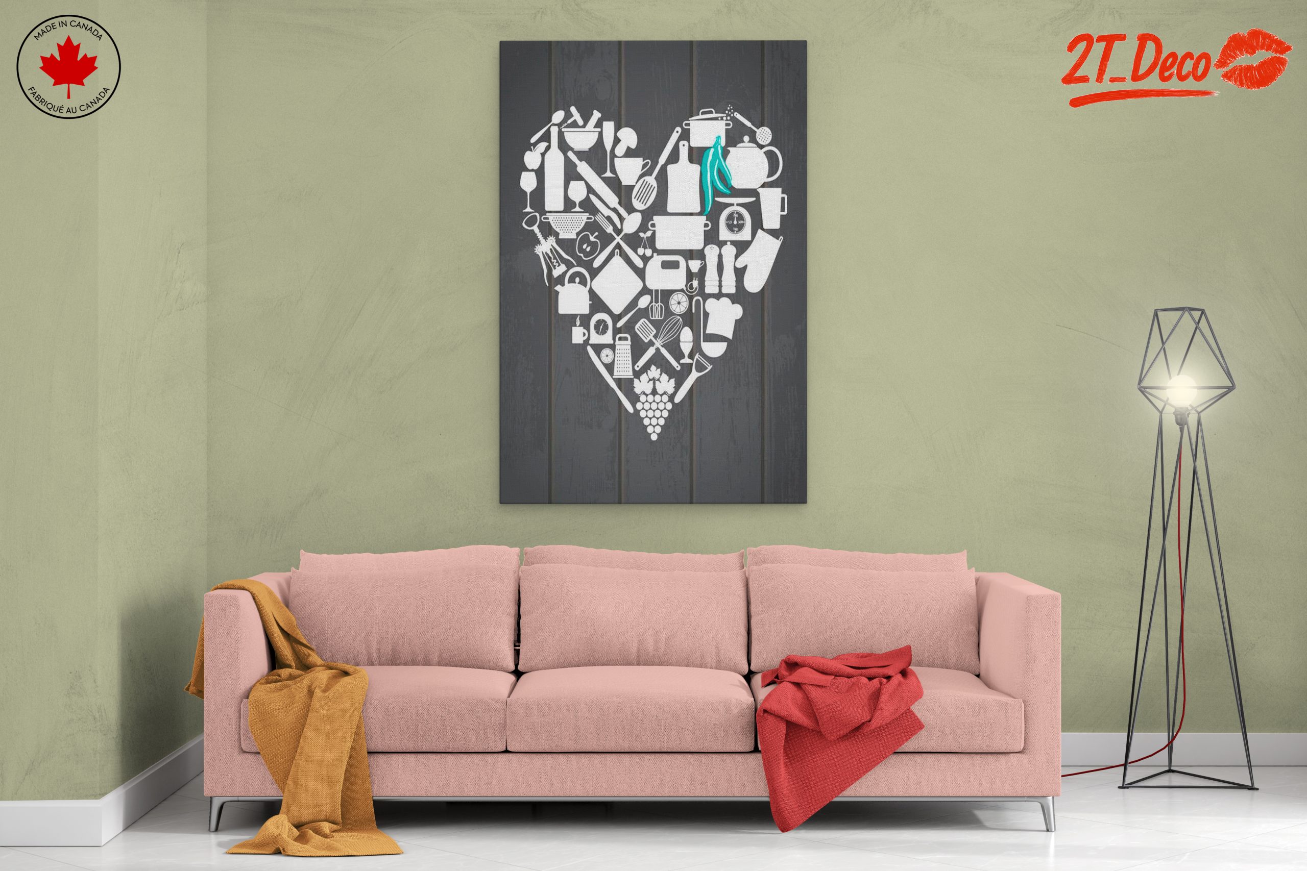 Culinary Heart Art for Kitchen Decor - Image 2