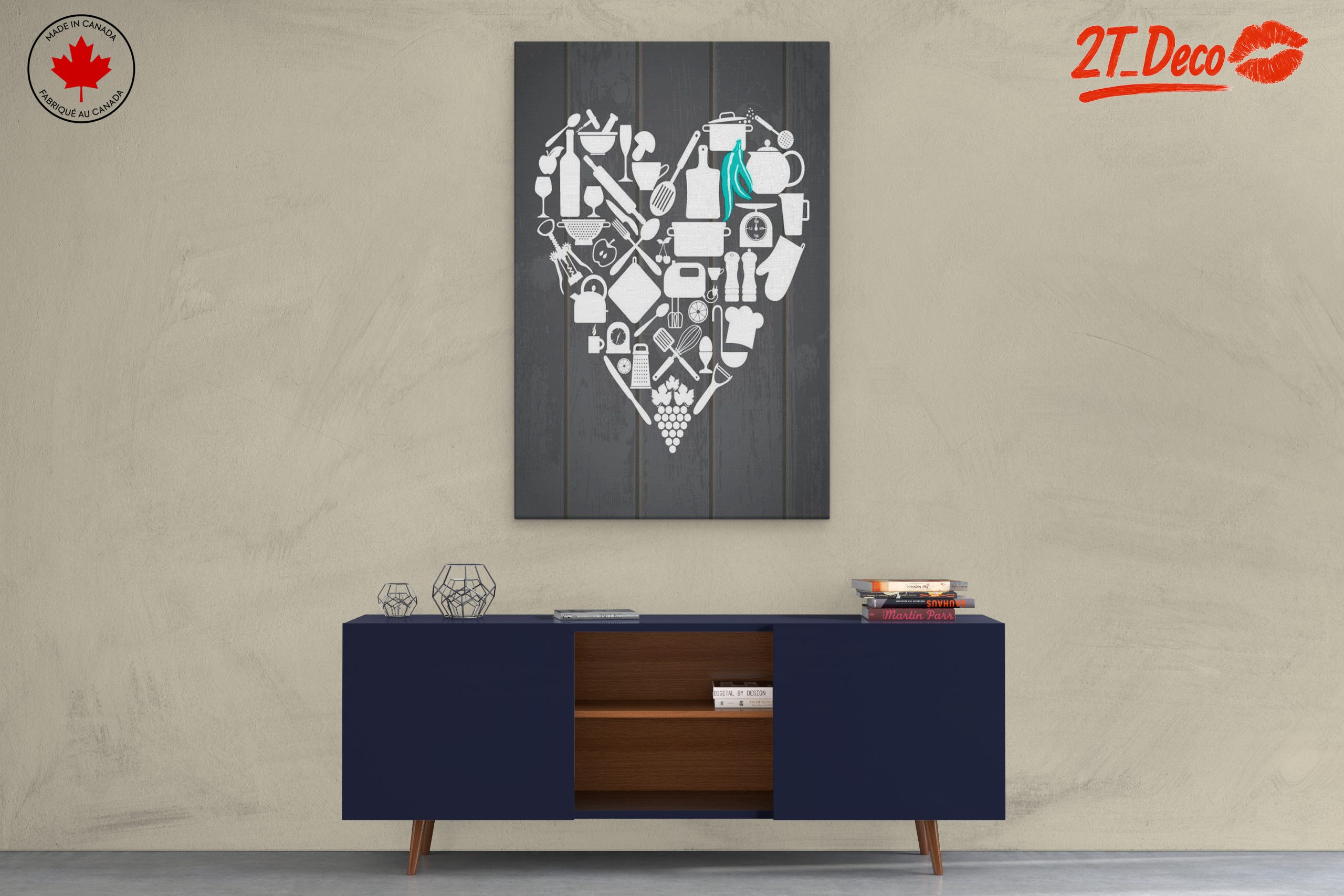 Culinary Heart Art for Kitchen Decor - Image 3