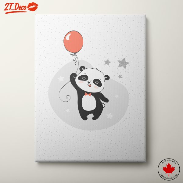 Adorable Panda Holding a Balloon