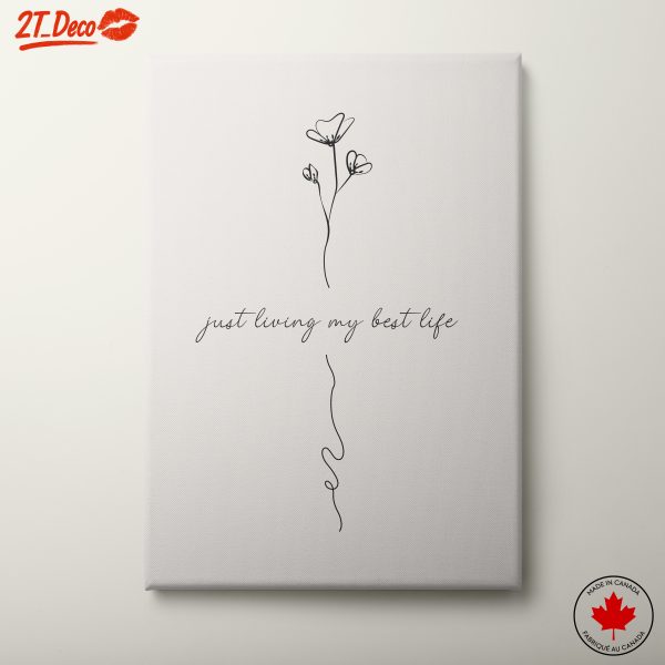 Inspirational Floral Quote Artwork for Modern Spaces
